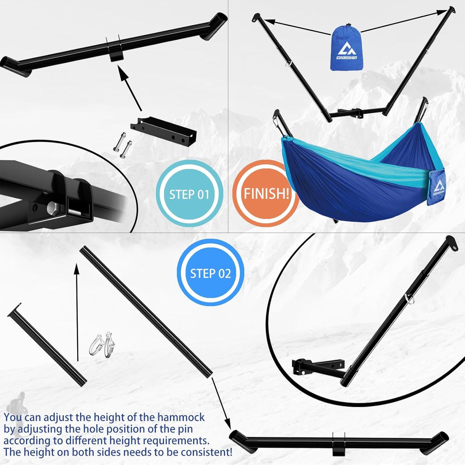 Soporte de Hamaca CROSSHIP con Hamaca de Nylon 159kg