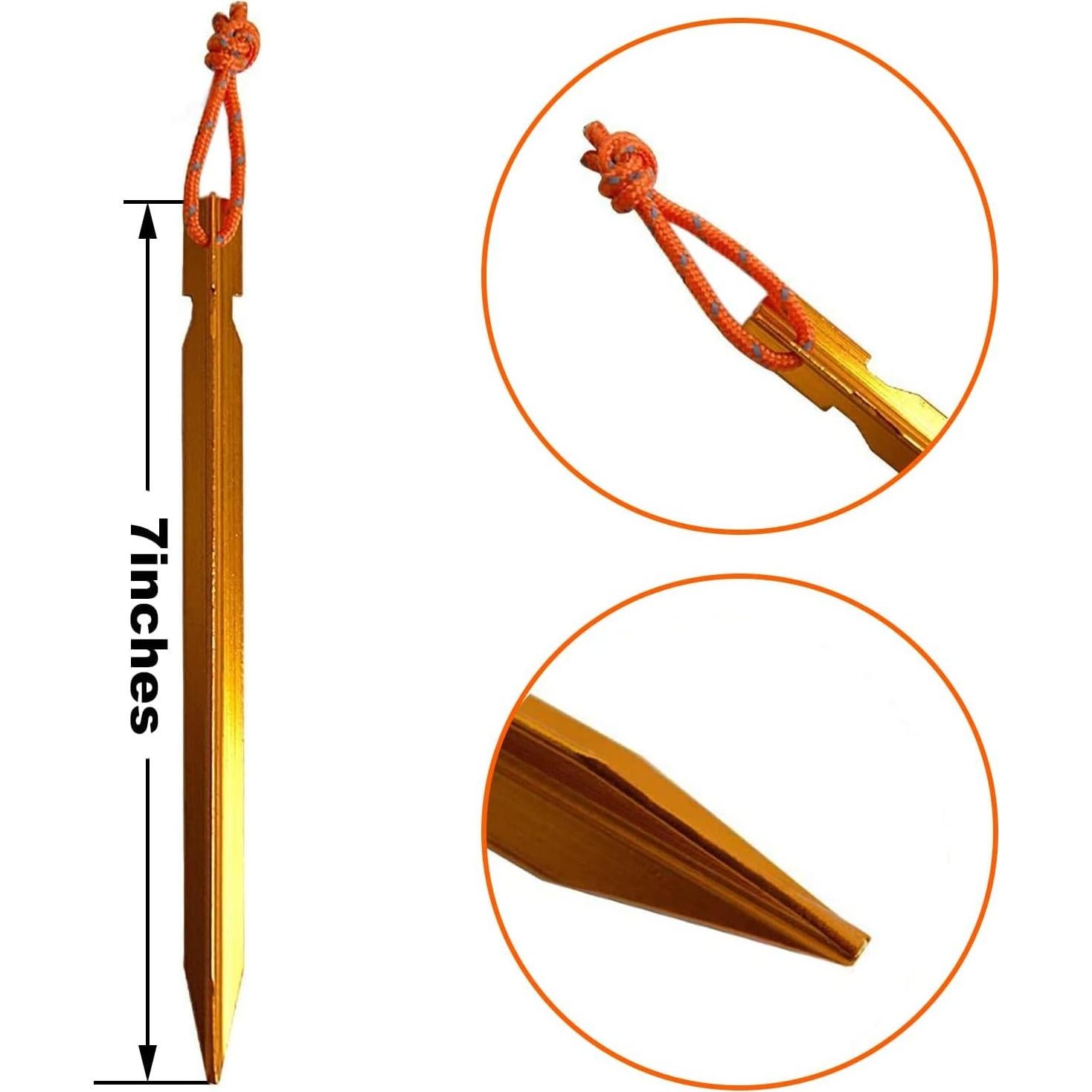 Paquete de 12 Estacas de Aluminio 7075 All One Tech para Camping