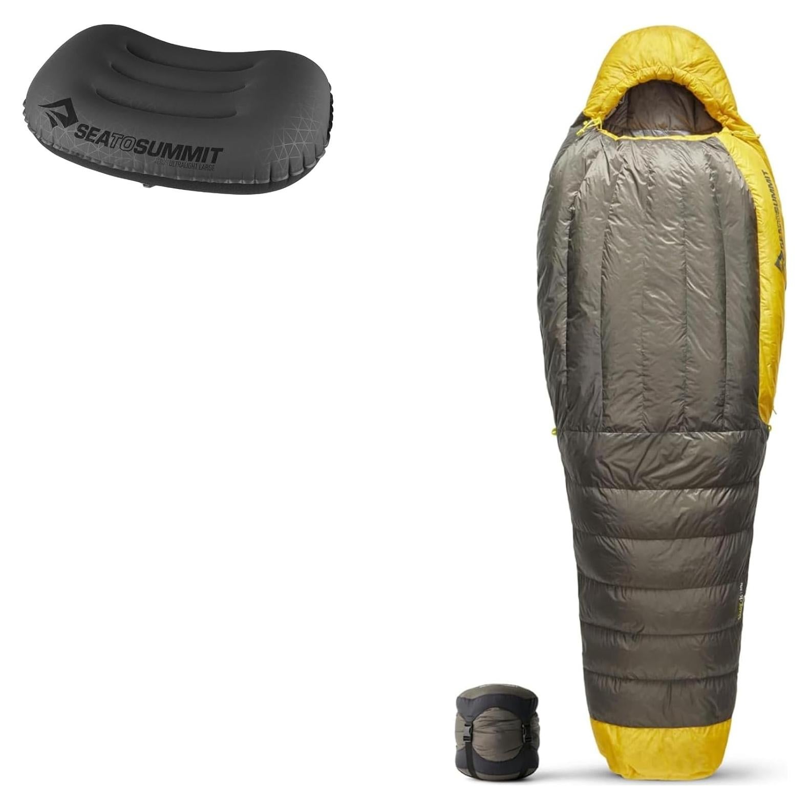 Sea to Summit Sleep System: Aeros Ultralight Pillow and Spark Down Sleeping Bag