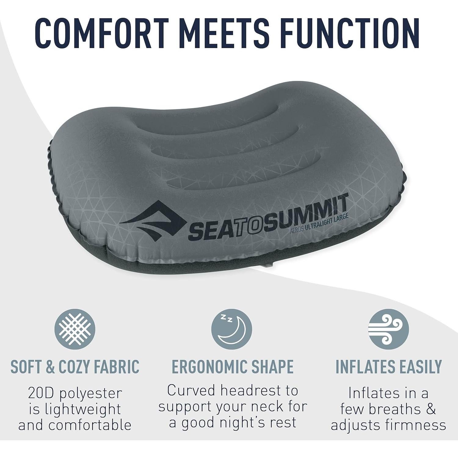 Sea to Summit Sleep System: Aeros Ultralight Pillow and Spark Down Sleeping Bag