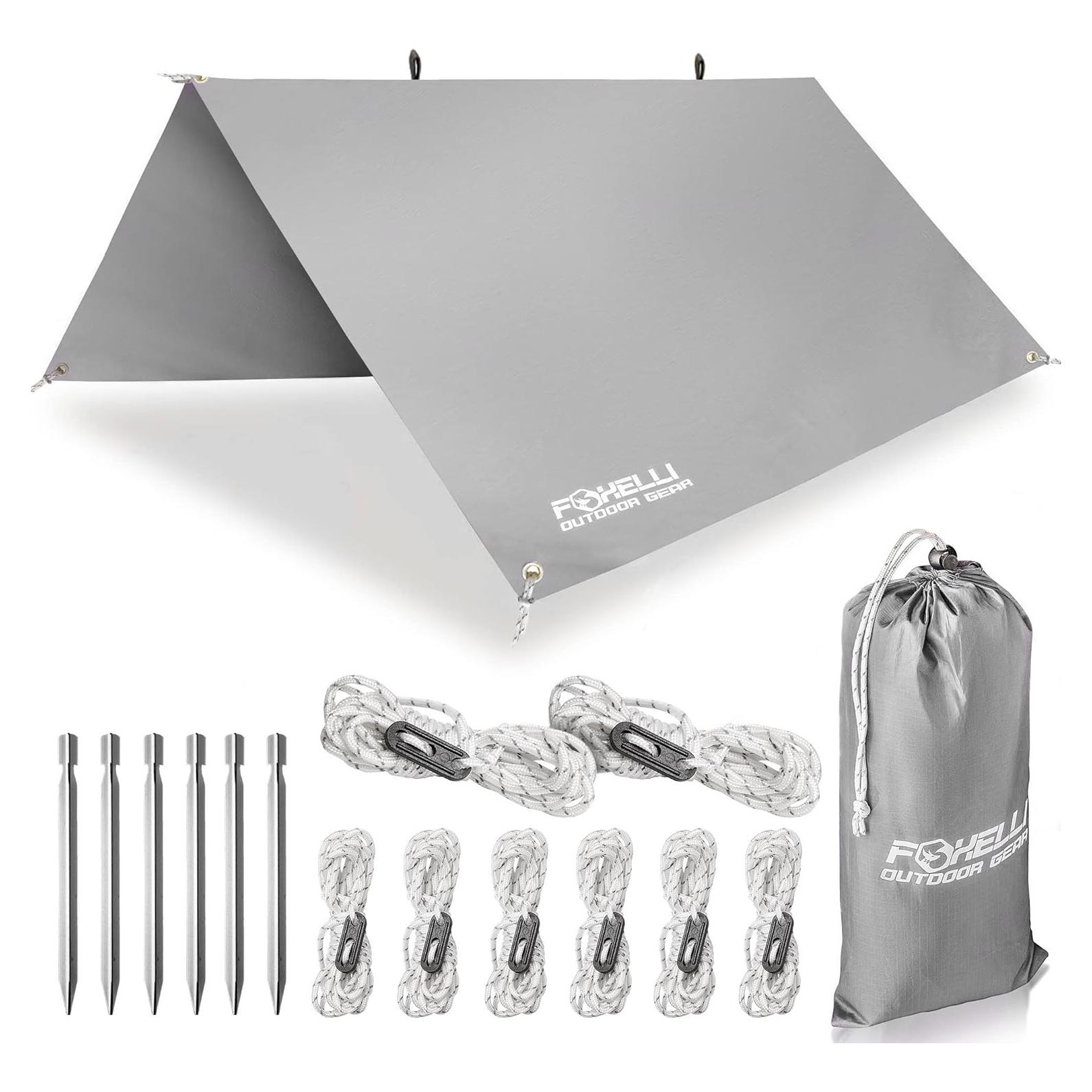 Lona Impermeable Foxelli 3.66x3.05m para Camping y Mochileo