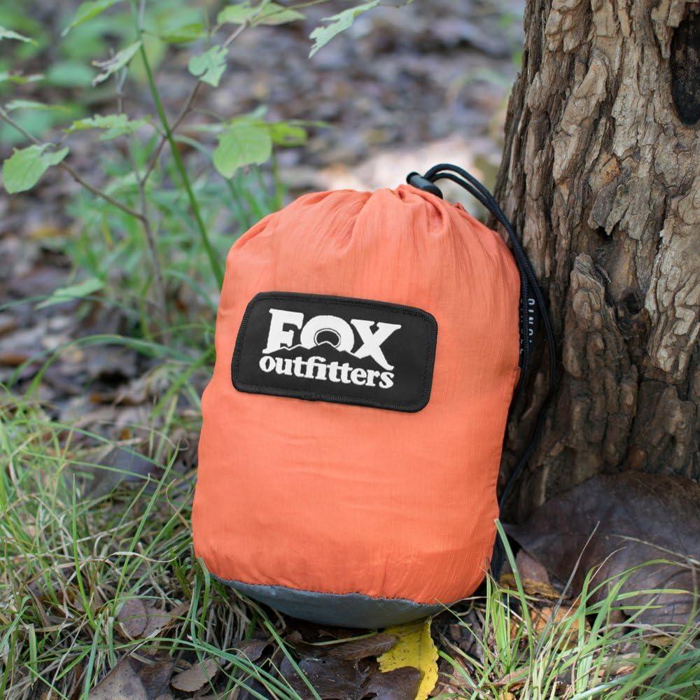 Hamaca de Camping Fox Outfitters Individual Nylon 181 kg Gris/Naranja