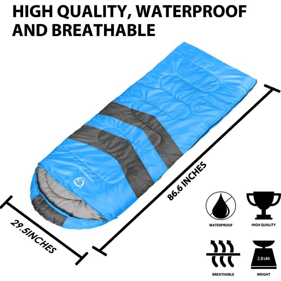 Saco de Dormir Gold Armour 3 Temporadas 220x75 cm Impermeable