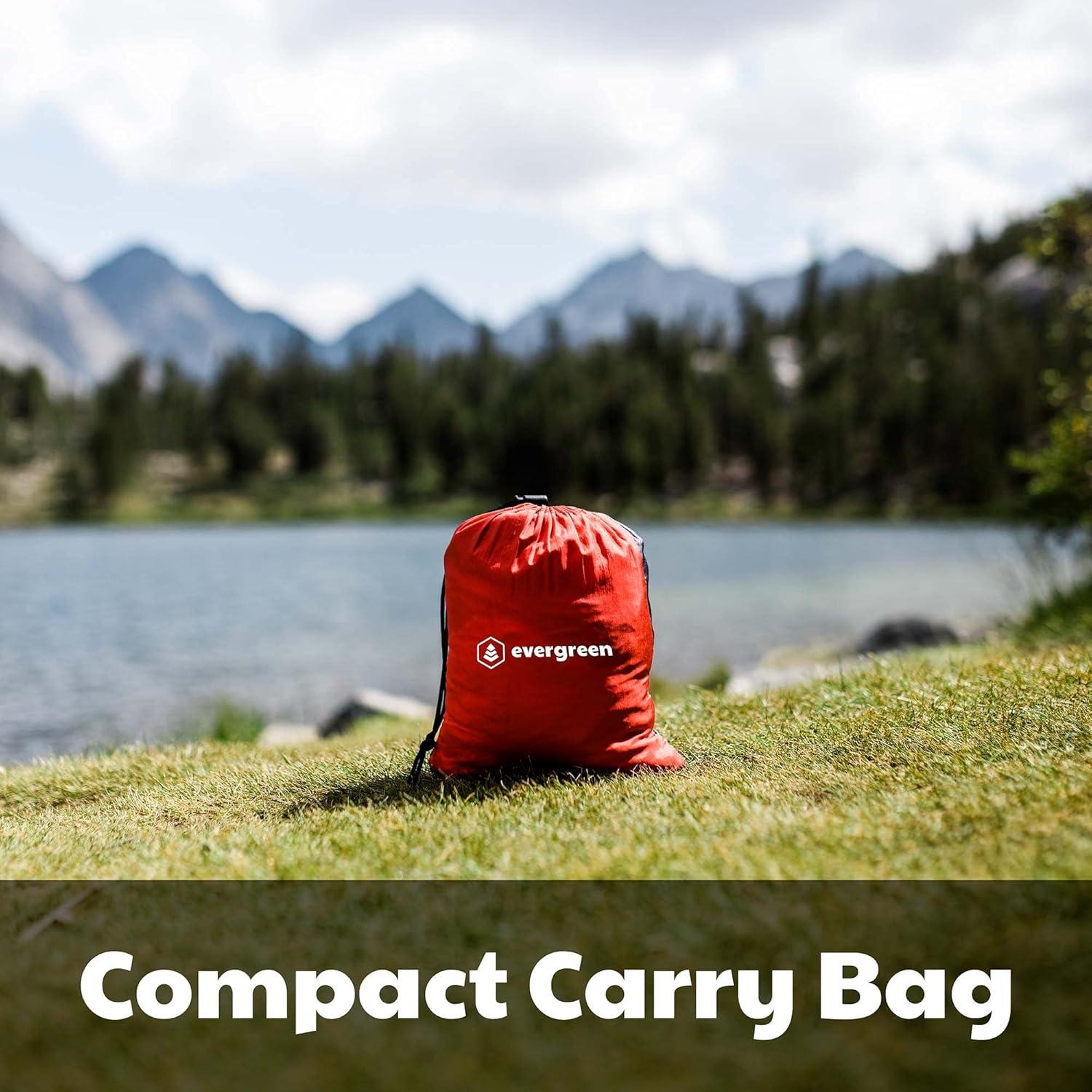 Hamaca Ligera Portátil Evergreen - Individual Verde para Camping