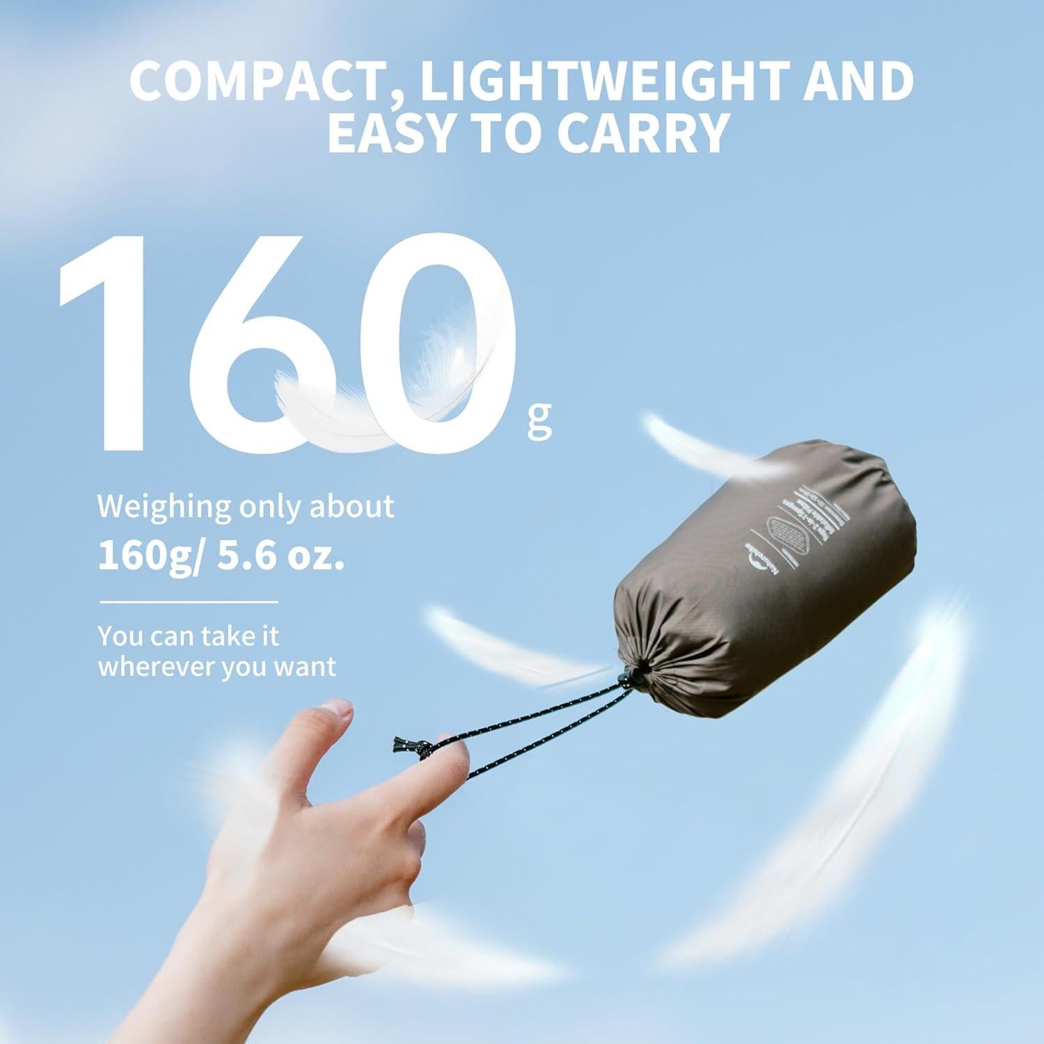 Naturehike 5.7oz Ultralight Inflatable Foam Bed Pillow, Adjustable Firmness Ergonomic Camping Pillows for Travel, Hiking, Backpacking, Home, 2024 Asia Outdoor Gear Awards