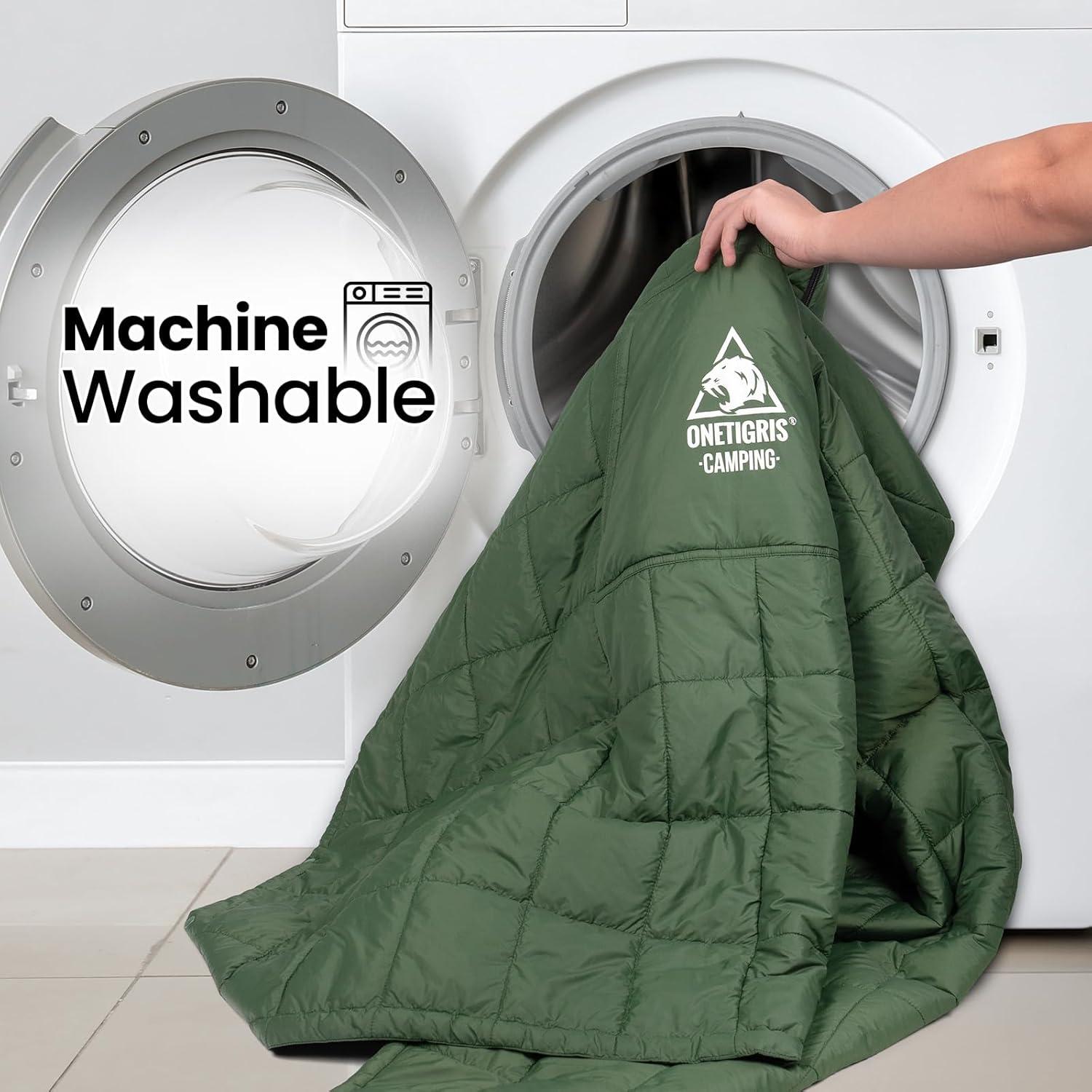 Manta de Camping OneTigris Poncho Aislante 3M Thinsulate Verde