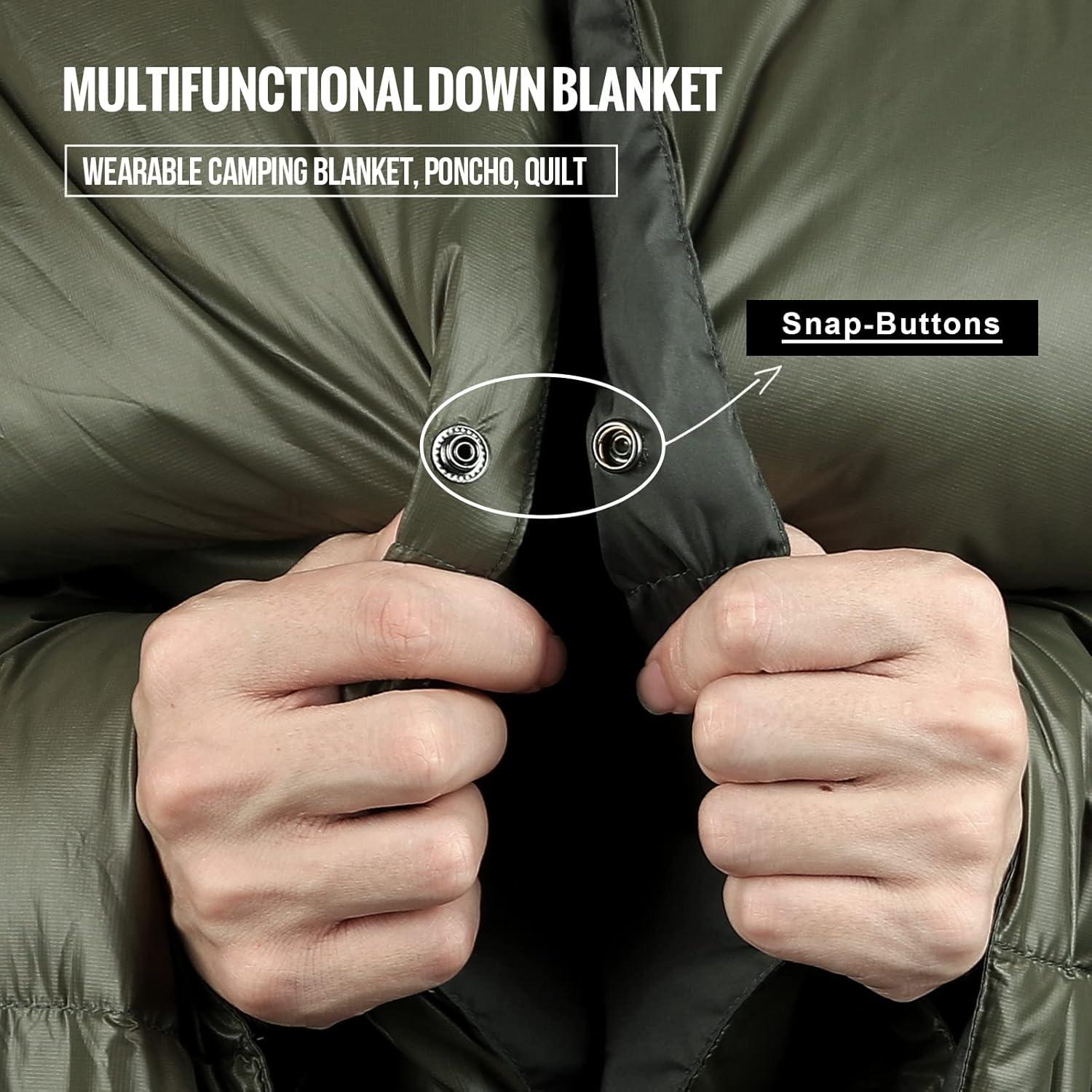 Manta de Camping OneTigris Down Verde Ranger 1 Persona 700g