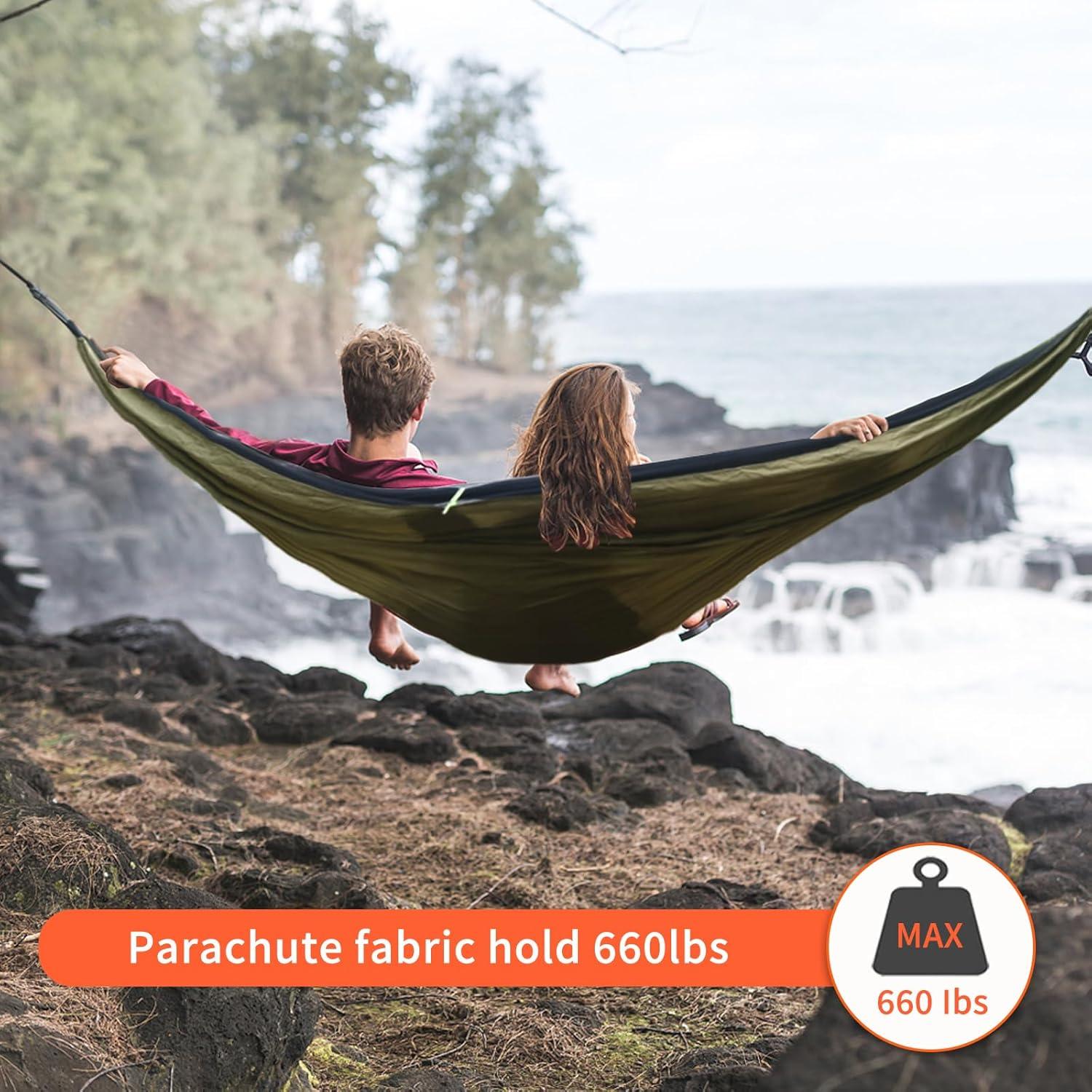 Hamaca de Camping NewDoar con Red Mosquitera y Toldo 290x140cm