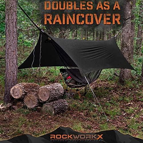 Hamaca de Camping ROCKWORKX Individual Nylon 1 Persona Negra
