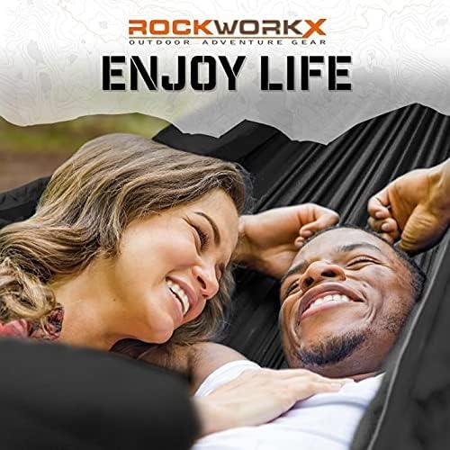 Hamaca de Camping ROCKWORKX Individual Nylon 1 Persona Negra