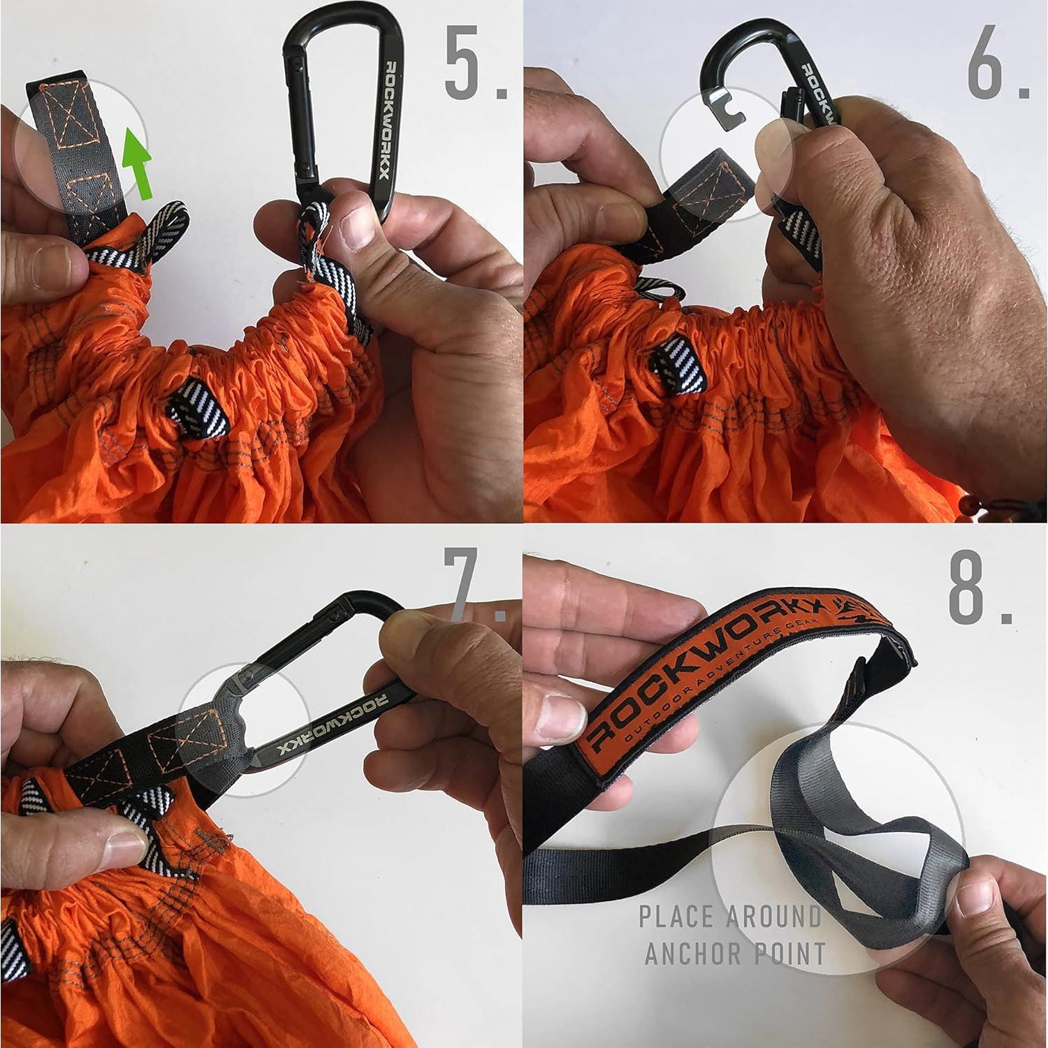 Hamaca de Camping ROCKWORKX Individual Nylon 1 Persona Negra