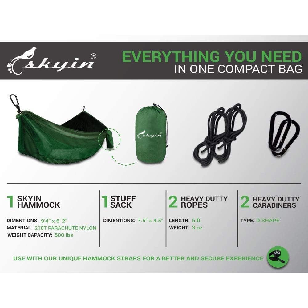 Hamaca de Camping Skyin 2.84m x 1.88m Ligera y Portátil