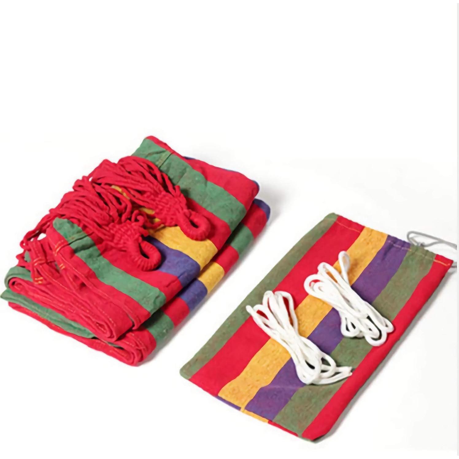 Hamaca de Viaje KNC Algodón Rojo 260cm 227kg para 2 Personas