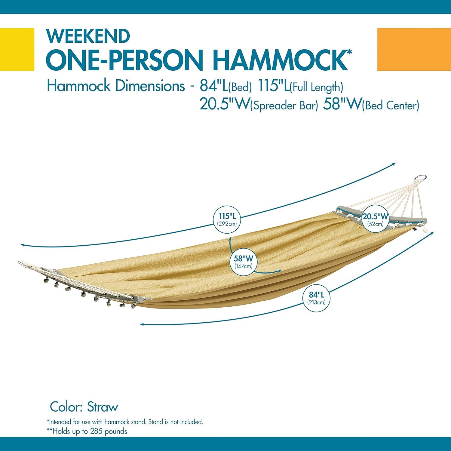 Hamaca de una persona Duck Covers Weekend 213 x 147 cm paja