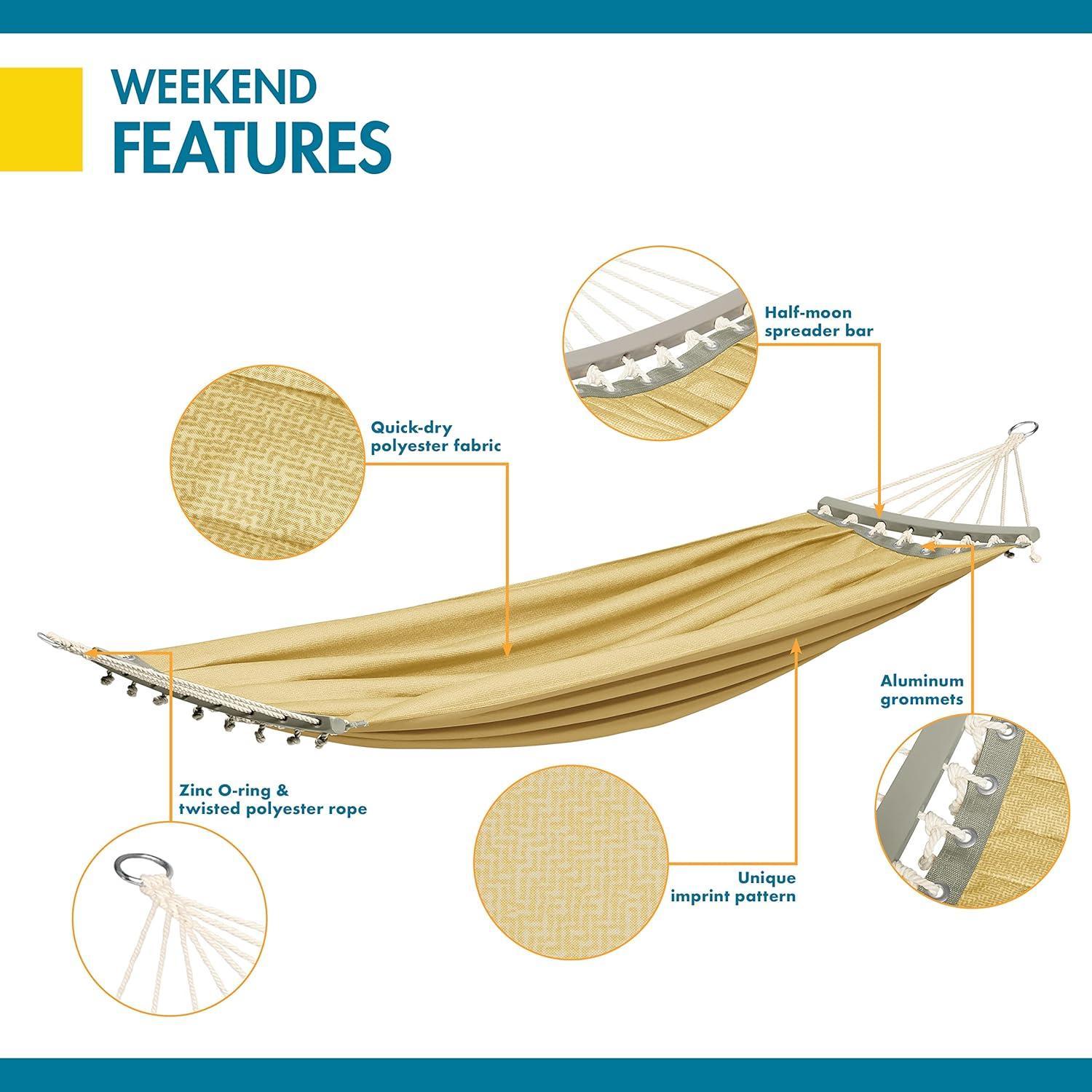 Hamaca de una persona Duck Covers Weekend 213 x 147 cm paja