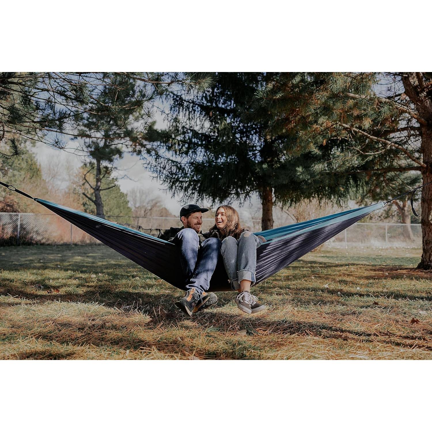 Hamaca Doble de Nylon Stansport 30630-50 Azul Marino Claro