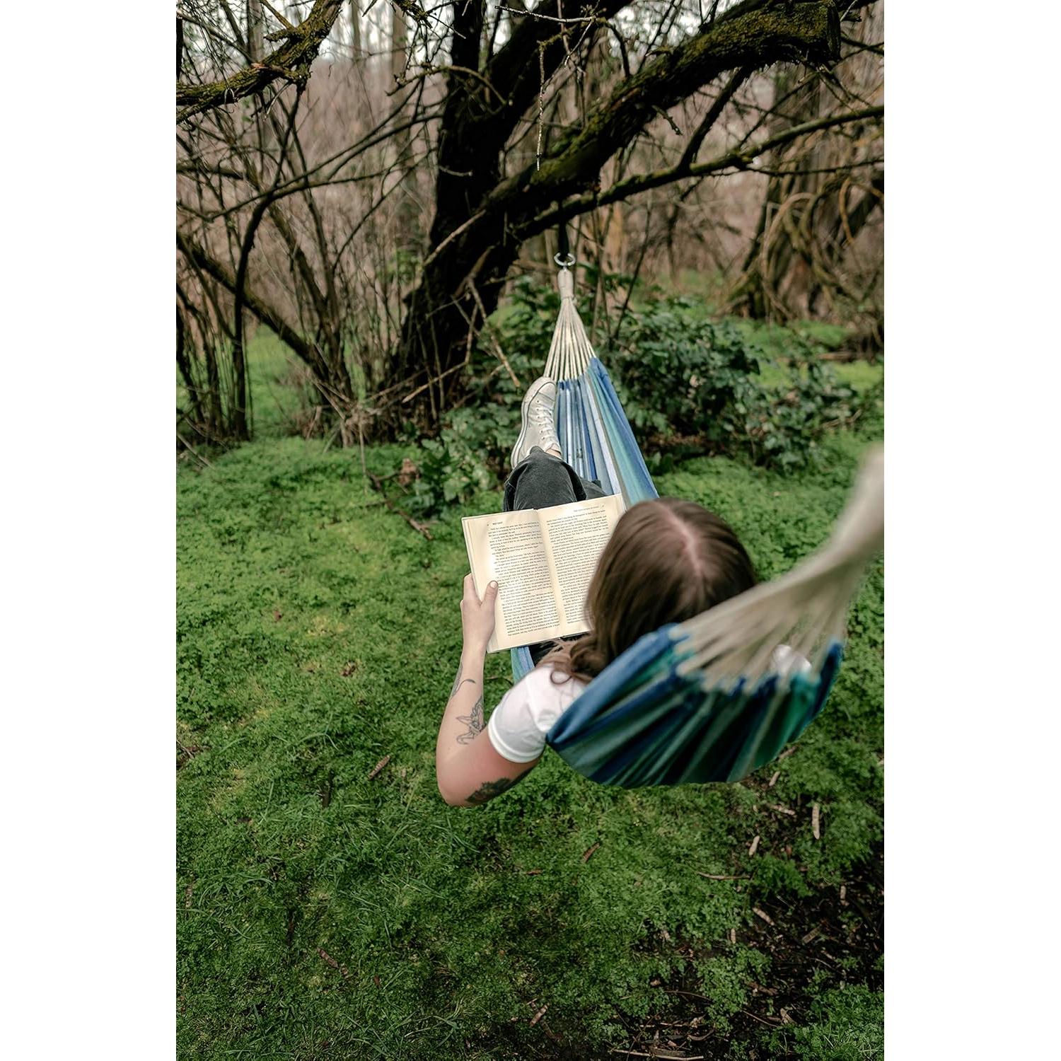 Hamaca Viajera Stansport de Algodón Azul 198x79 cm