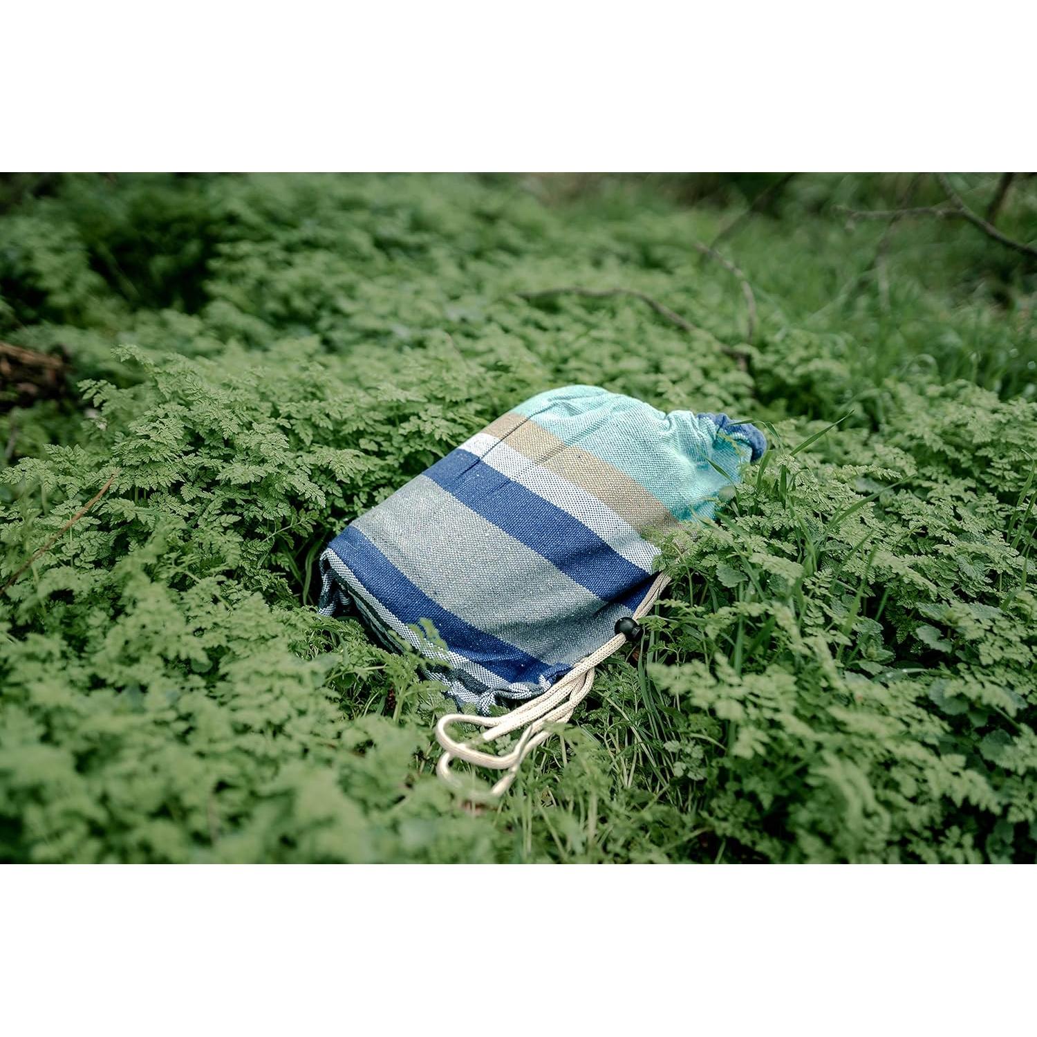 Hamaca Viajera Stansport de Algodón Azul 198x79 cm