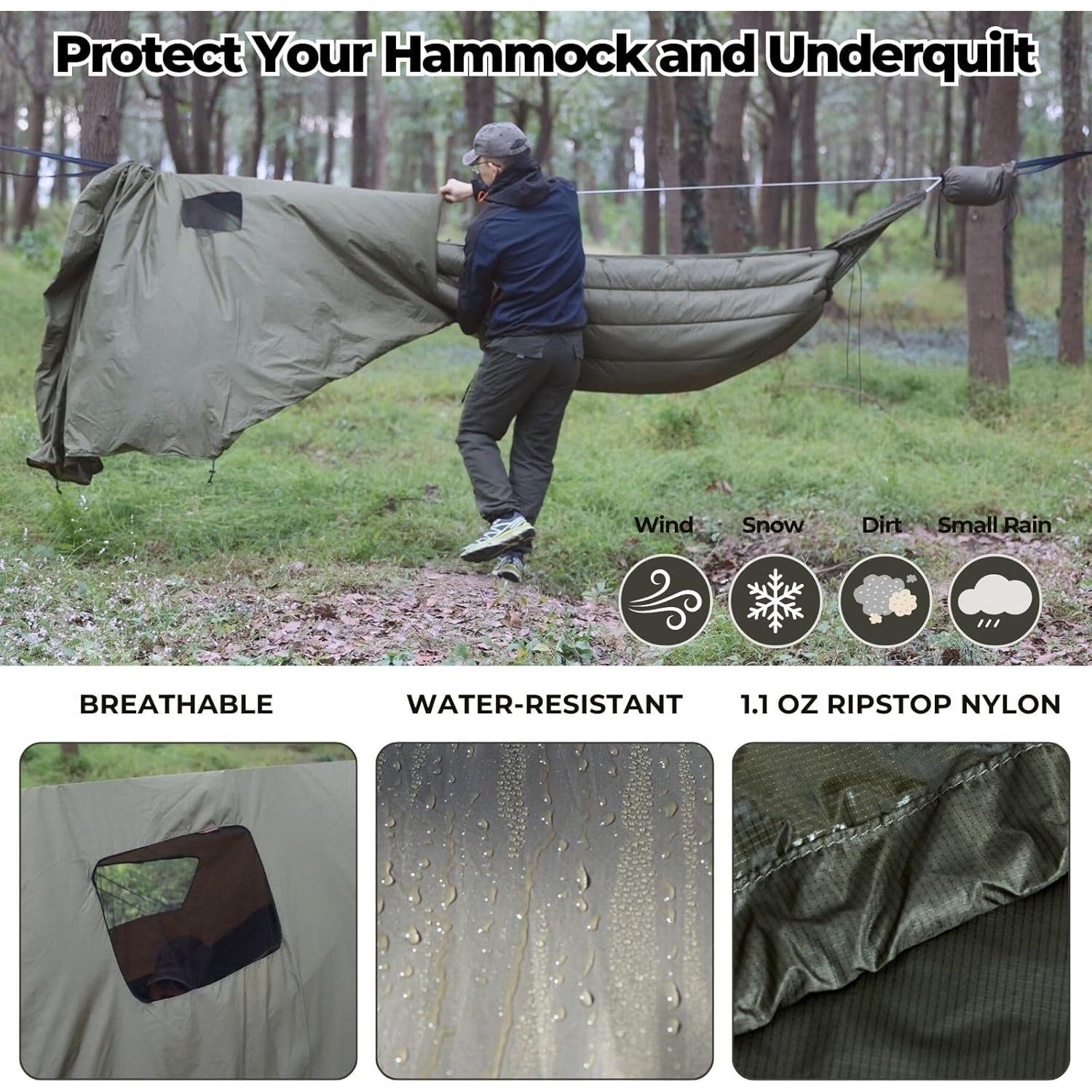 Saco de Viento Onewind Verde OD 320x127 cm para Hamaca