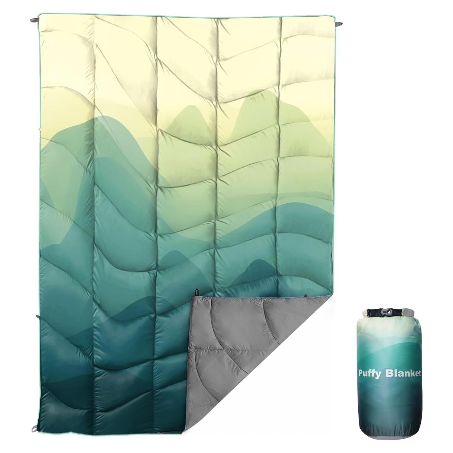 Manta de Camping GLORSIGN Impermeable 203x152 cm Montaña Verde