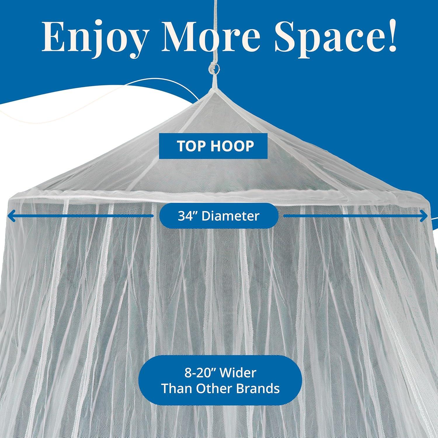 Red de Mosquito Extra Grande Tedderfield 2.6m para Cama