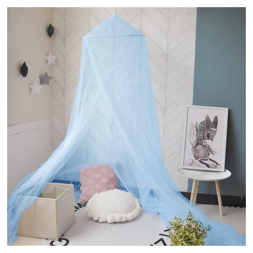 Mosquitera Colgante Aimilaly Azul para Cama Individual y Bebés