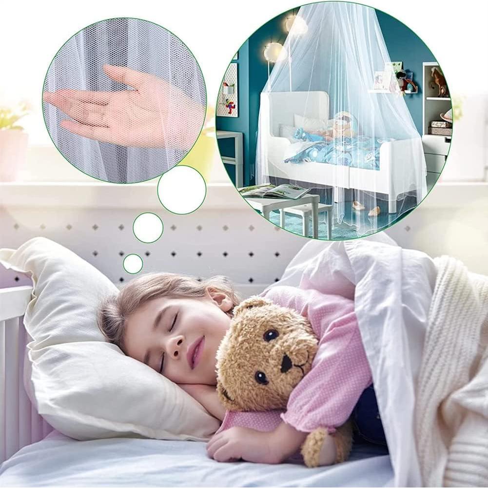 Mosquitera Colgante Aimilaly Azul para Cama Individual y Bebés