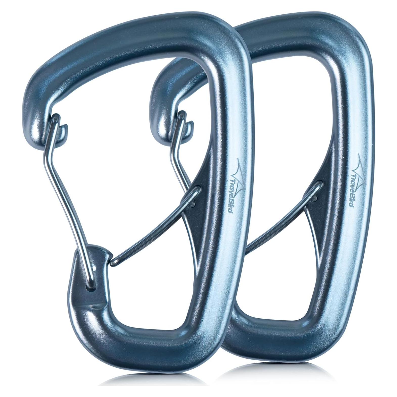 Carabineros de Aluminio Travel Bird 8KN 2 PCS para Camping