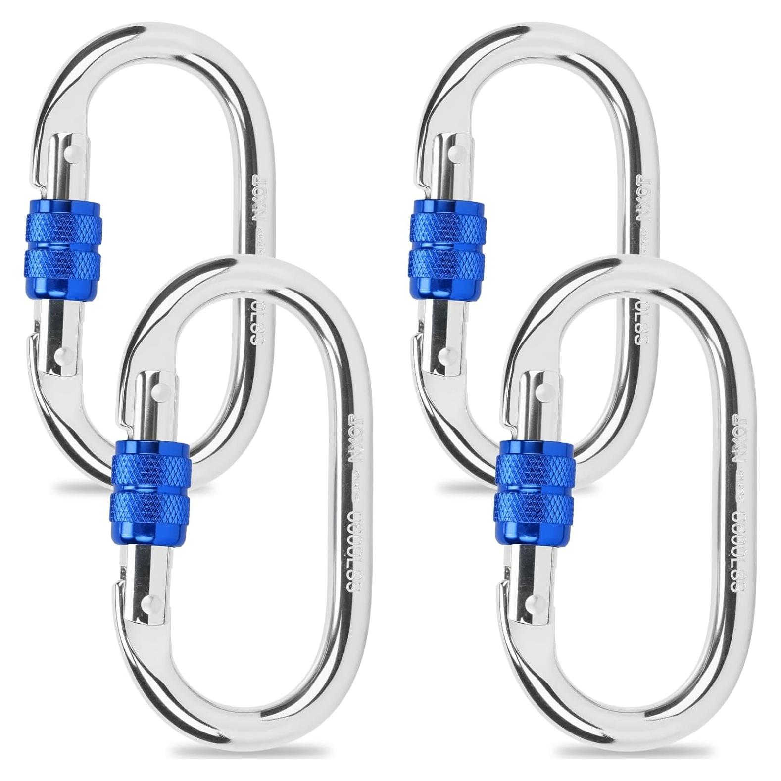 Mosquetón de alta resistencia Kvittra DSK Grande 25KN Plata