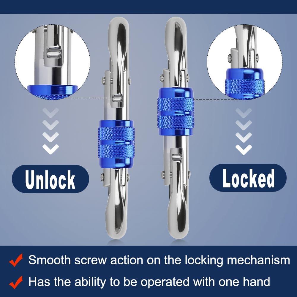 Mosquetón de alta resistencia Kvittra DSK Grande 25KN Plata