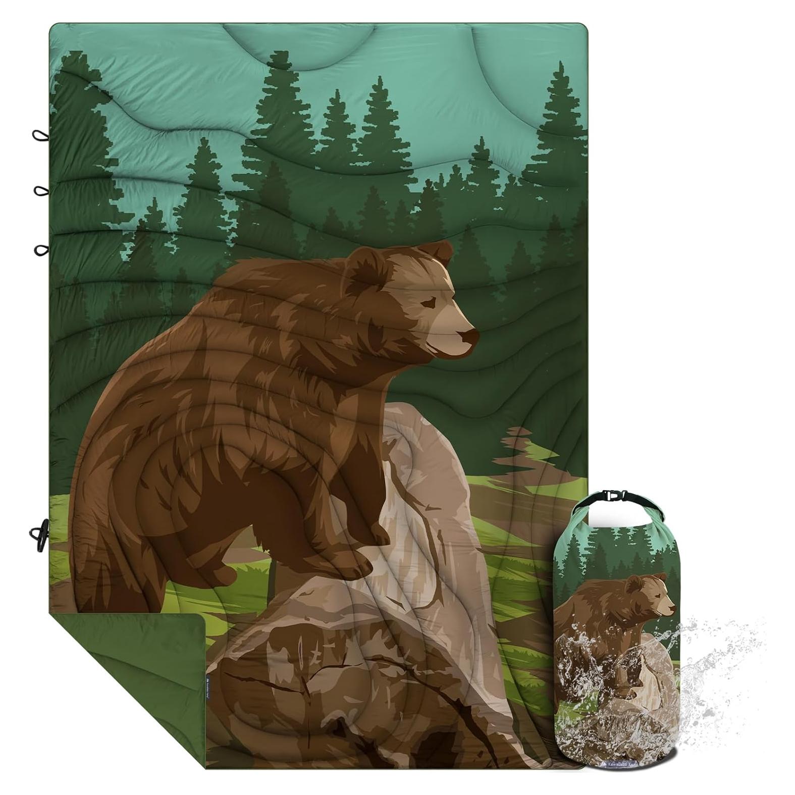 Manta de Camping KawaGebo Kamp Puffy 198x142cm Verde