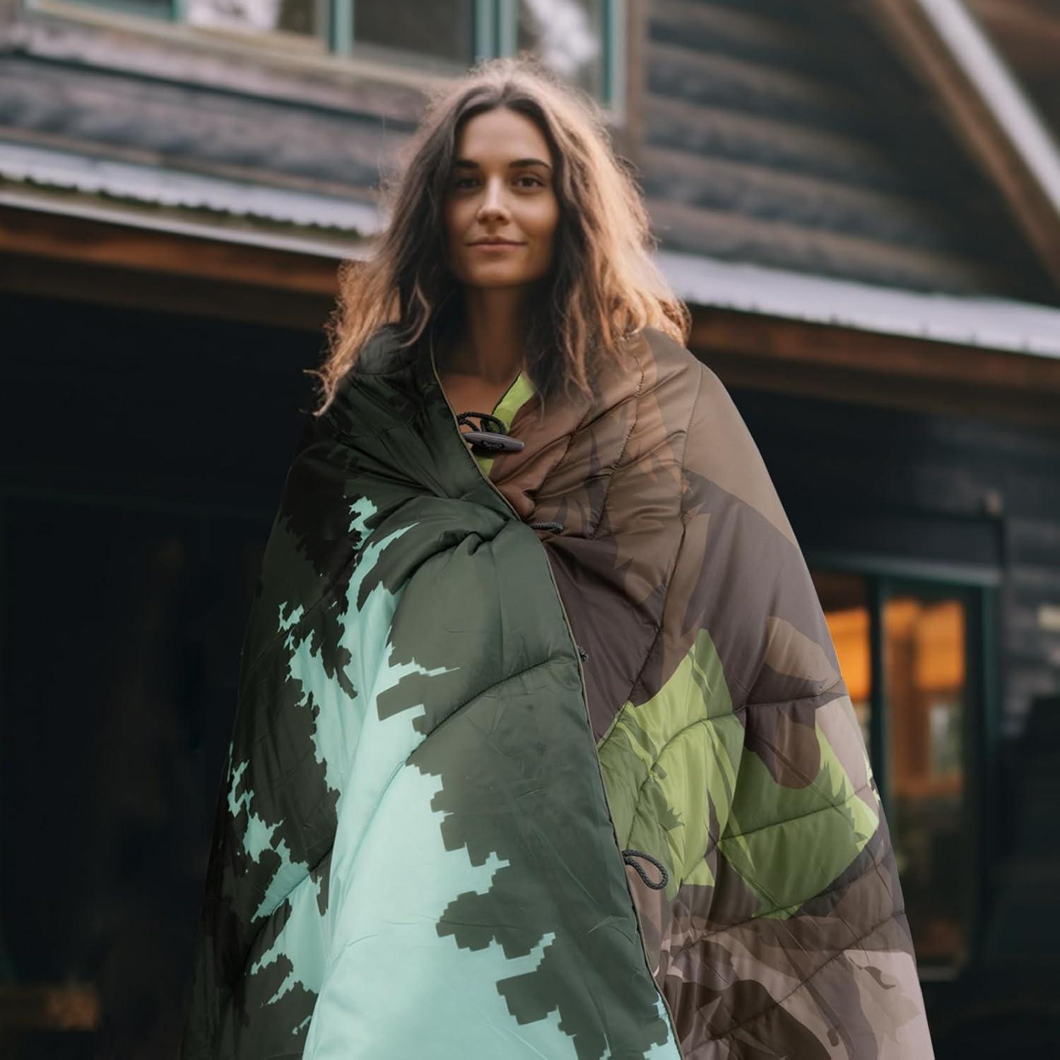 Manta de Camping KawaGebo Kamp Puffy 198x142cm Verde