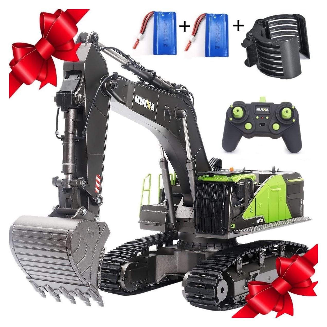 Excavadora RC Huina 1593 1:14 Escala 22 Canales Metal