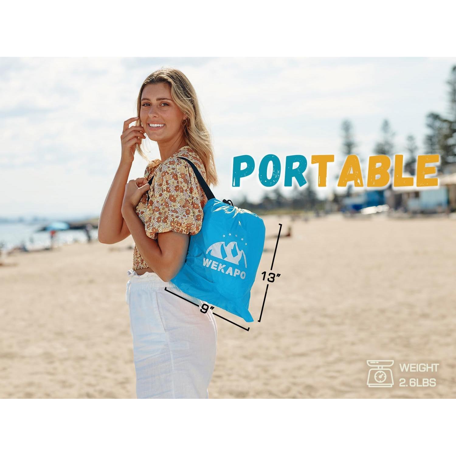 Sofá Hamaca Inflable WEKAPO Portátil Impermeable Azul 208cm