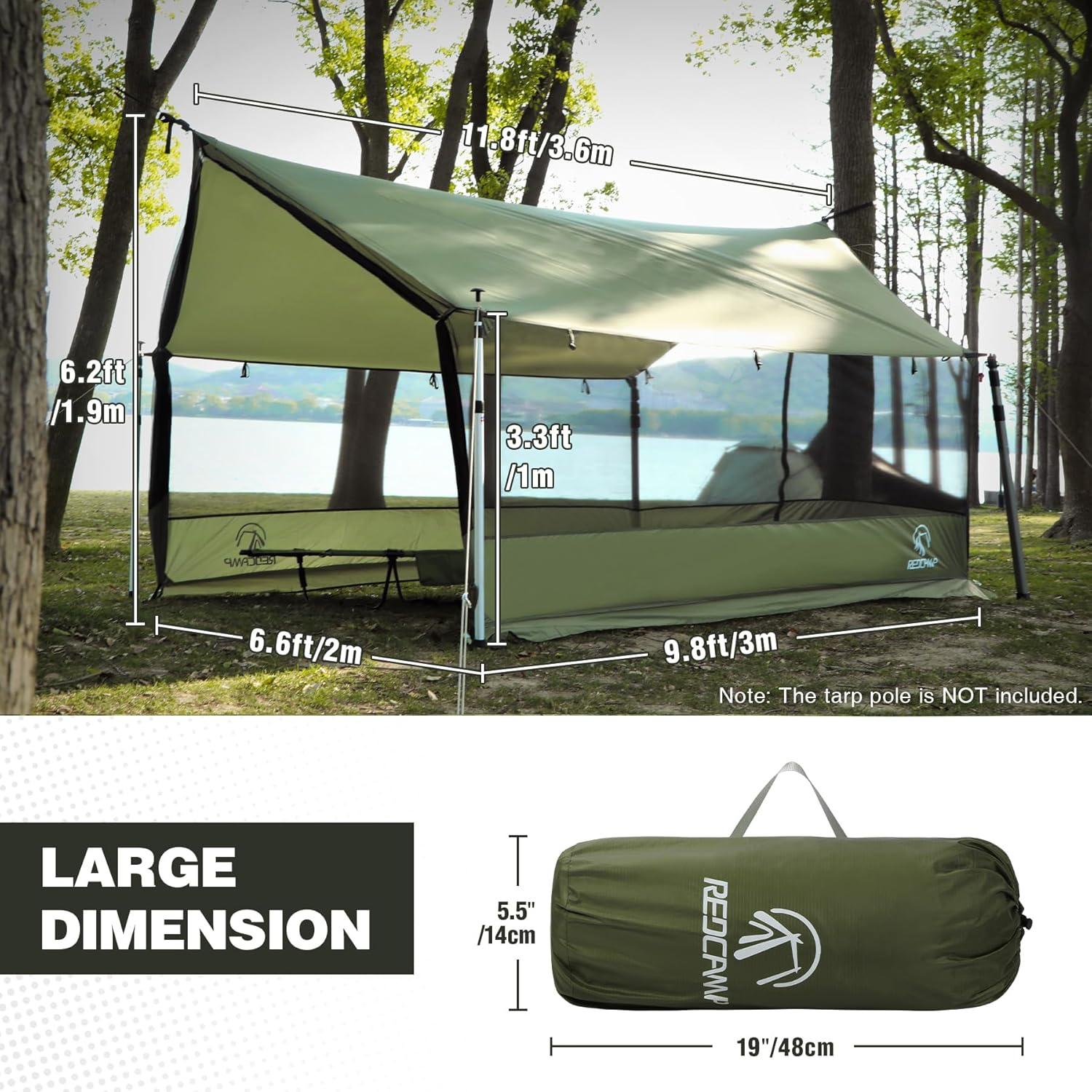 Tienda de Pantalla REDCAMP 3x2x1.9m para Camping y Jardín
