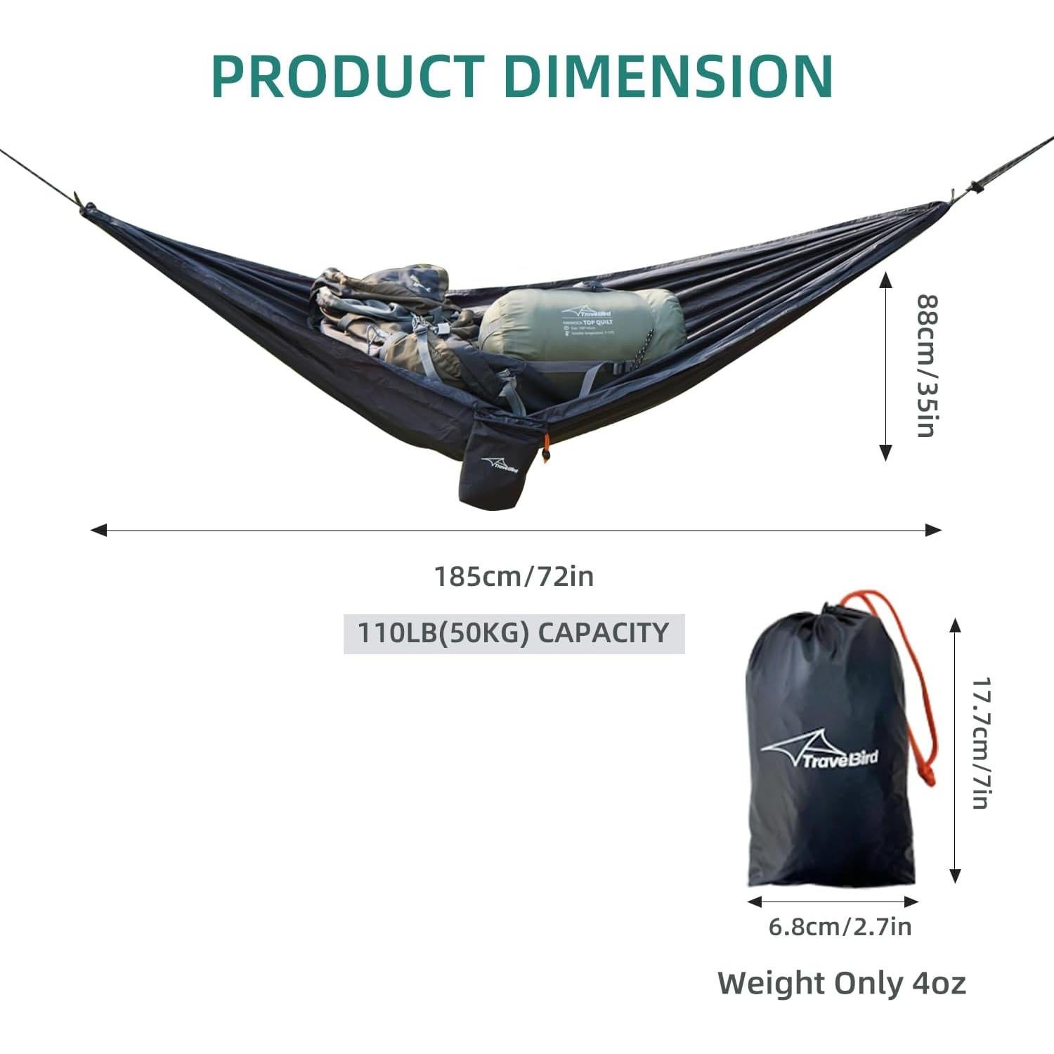 Organizador de Almacenamiento Impermeable Travel Bird 185x88cm