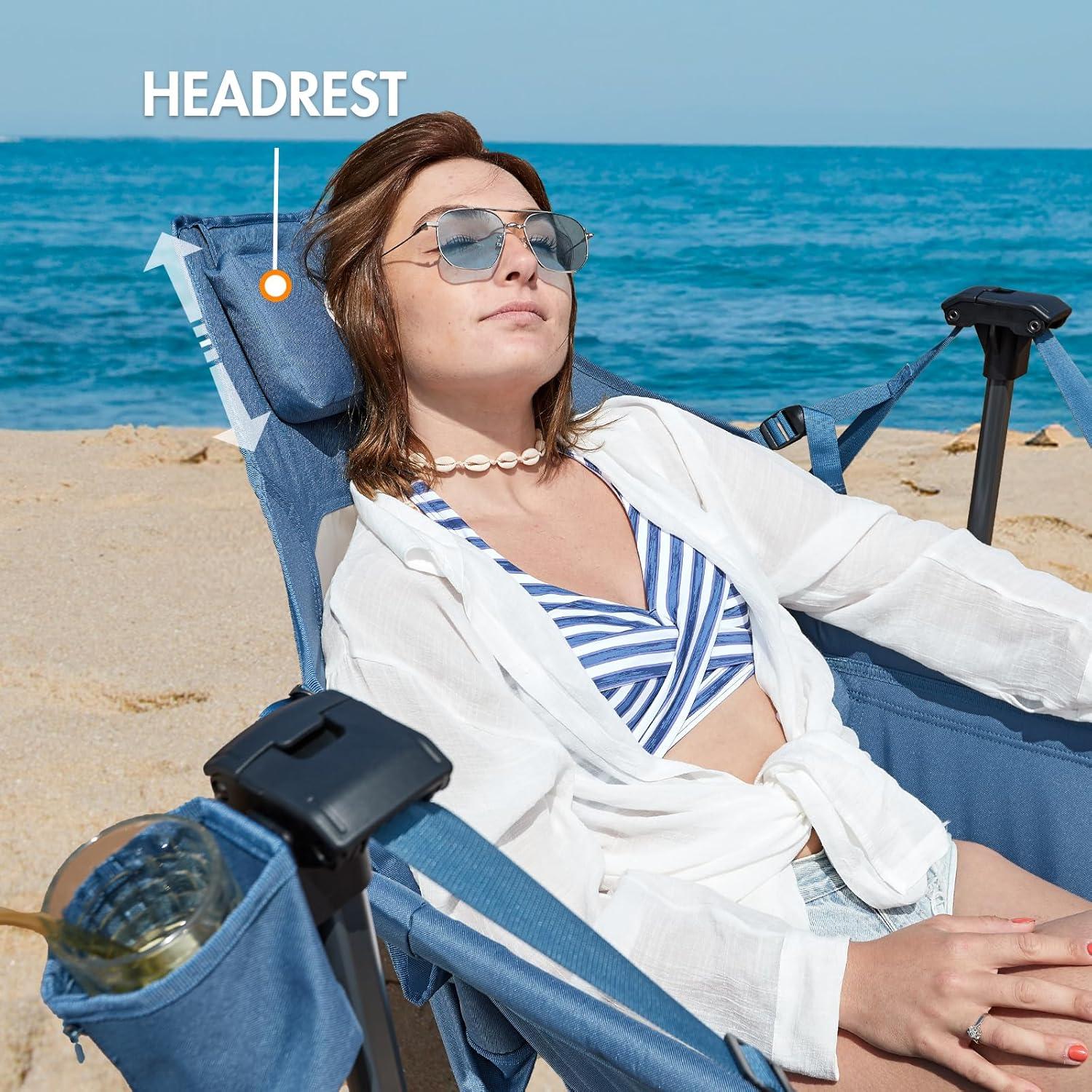 Silla de Camping Colgante Portal, Respaldo Alto, 181.4 kg, Azul