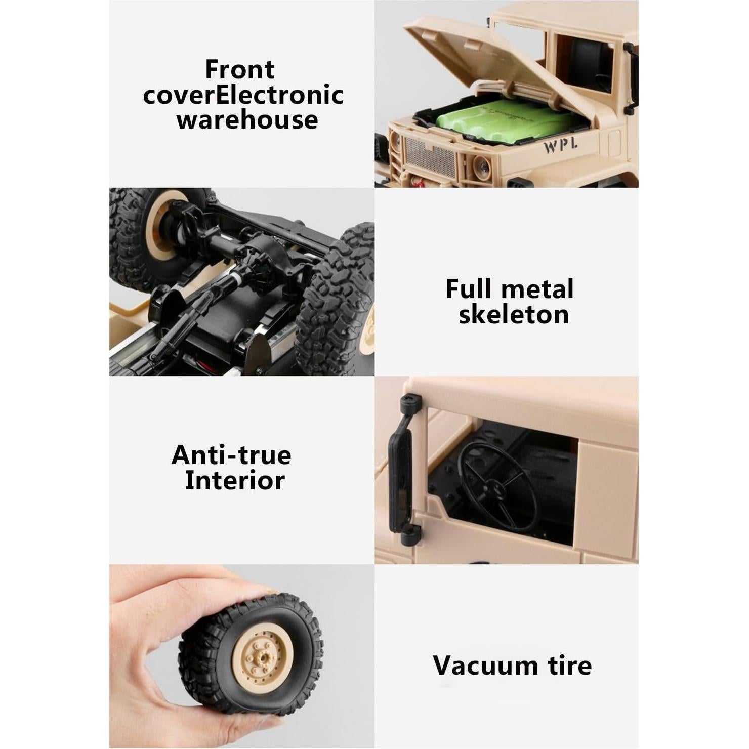 Coche RC Graces Dawn B-1 Camión Militar 1:16 4WD LED