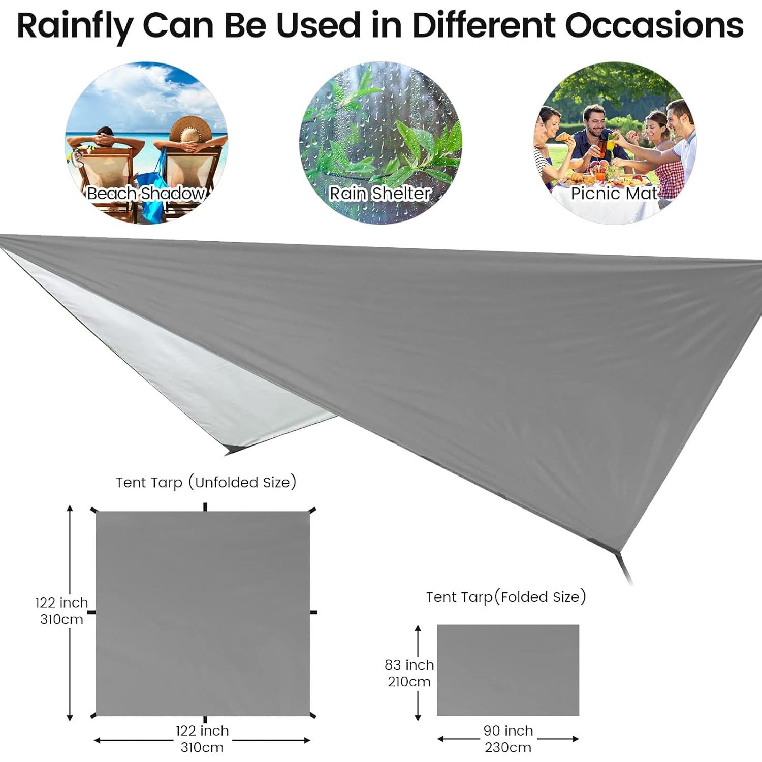 Hamaca de Camping MIFXIN con Red Mosquitos y Toldo Impermeable