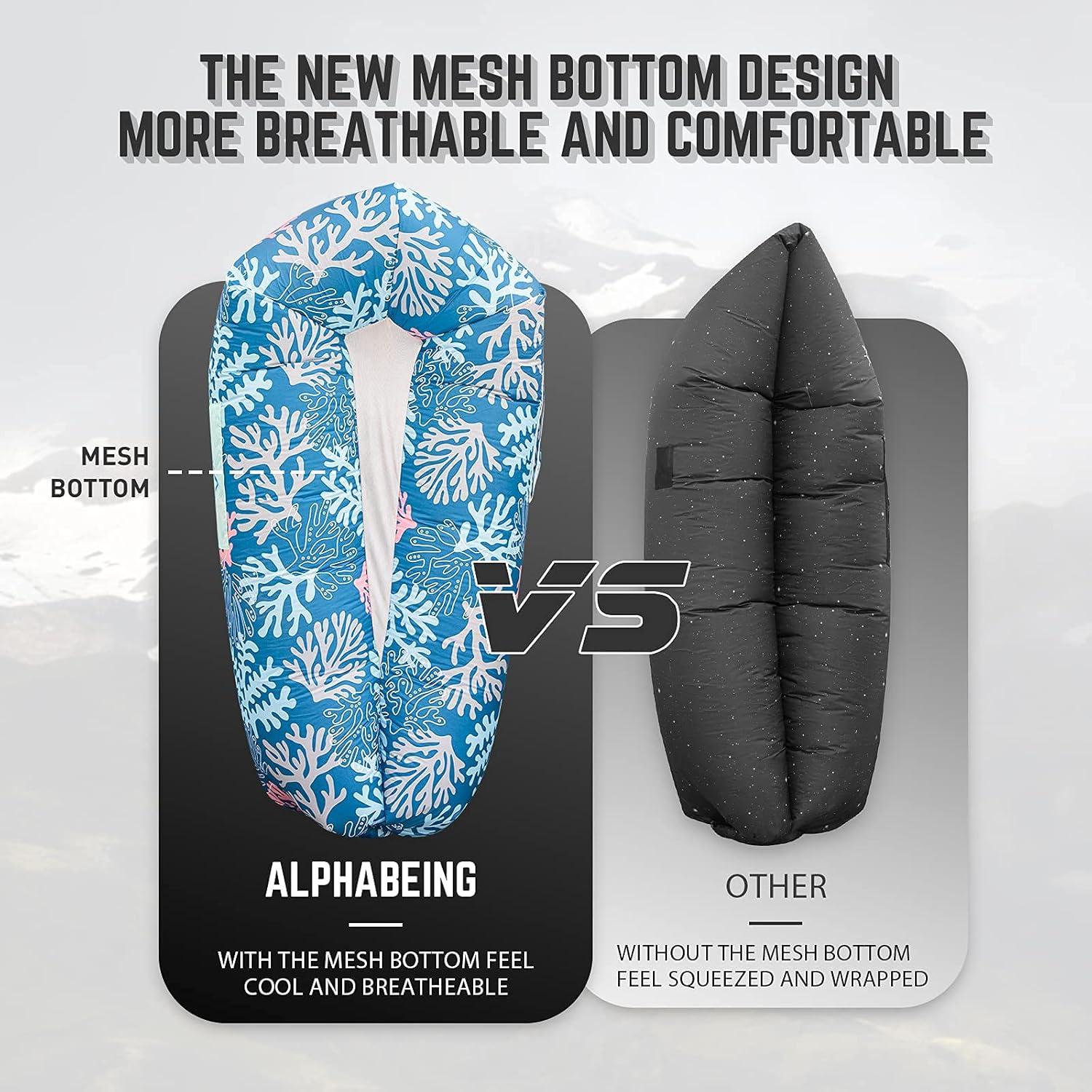 Sofá Inflable Portátil AlphaBeing Coral Marino 2 Personas