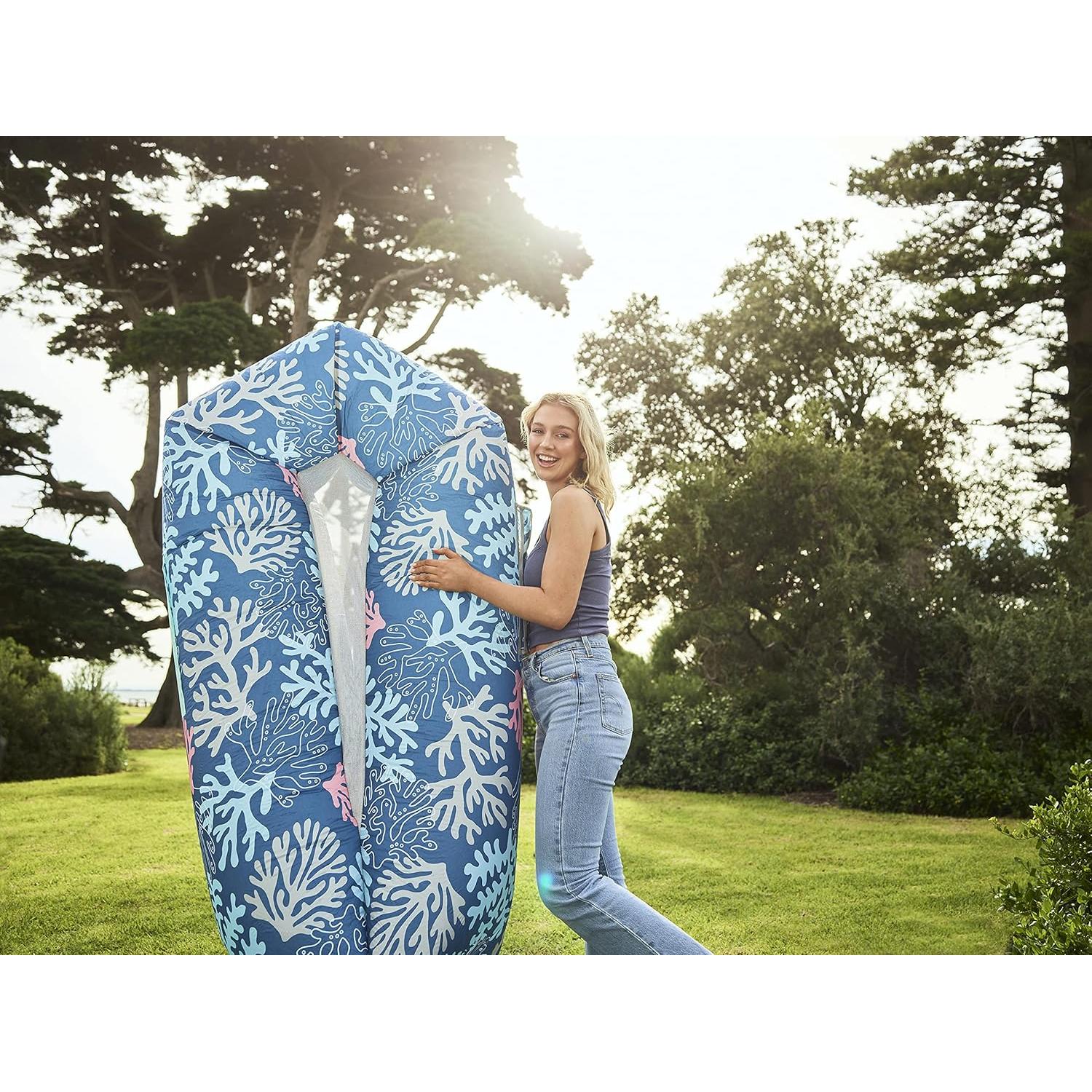 Sofá Inflable Portátil AlphaBeing Coral Marino 2 Personas