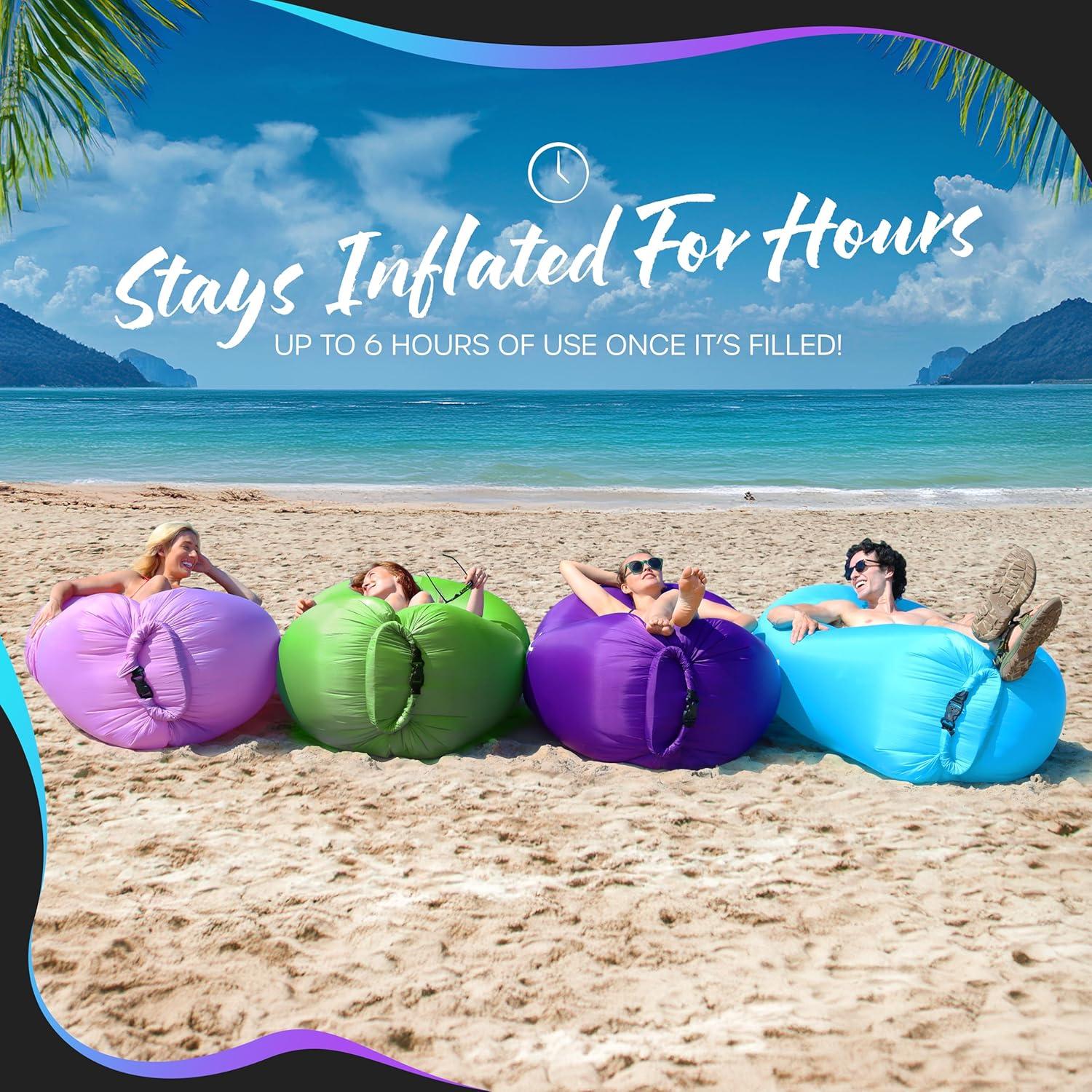 Sillones Inflables Nevlers 2 Pack Azul y Verde | Poliester 210T