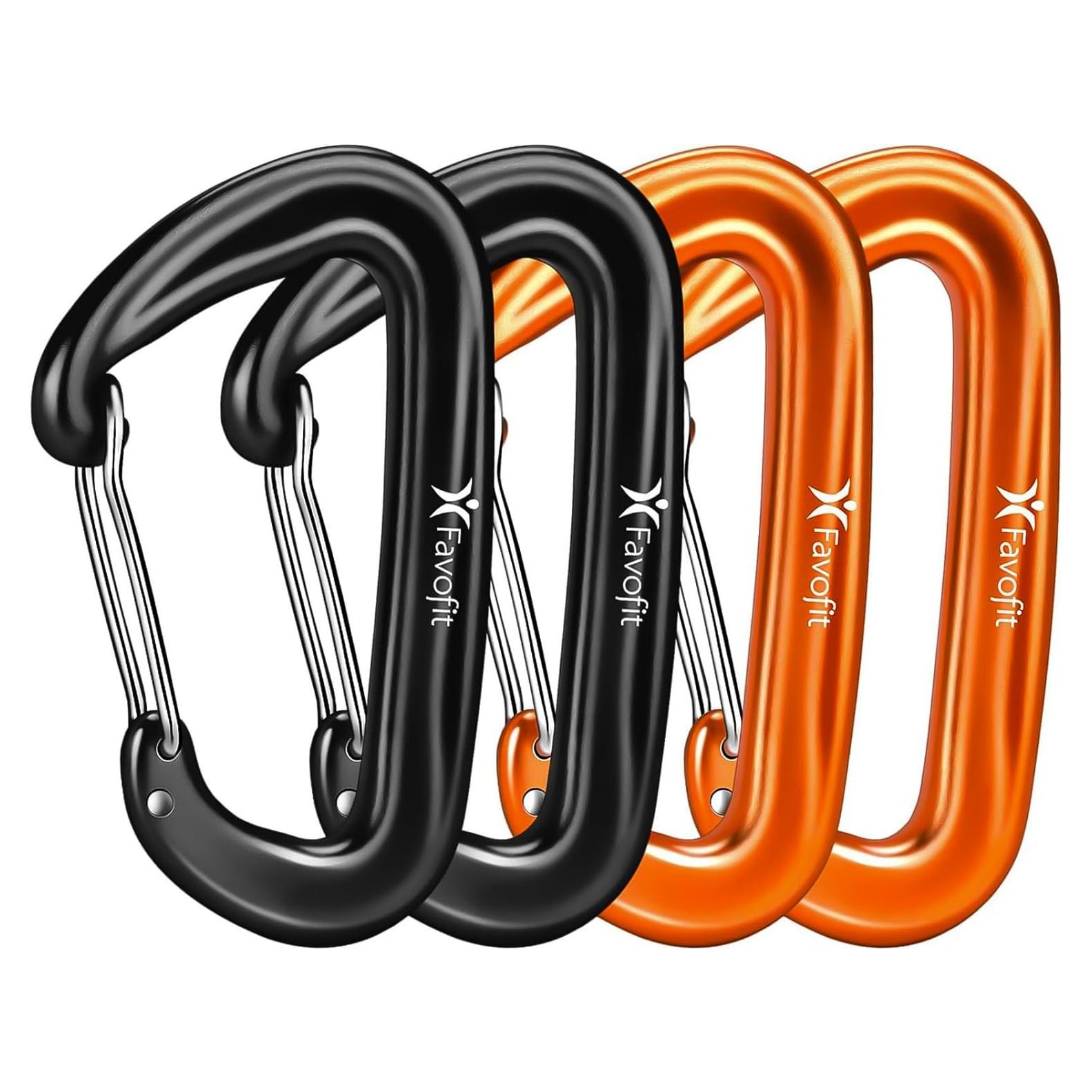 Carabineros de Alta Resistencia Favofit 12KN Naranja - Set de 4