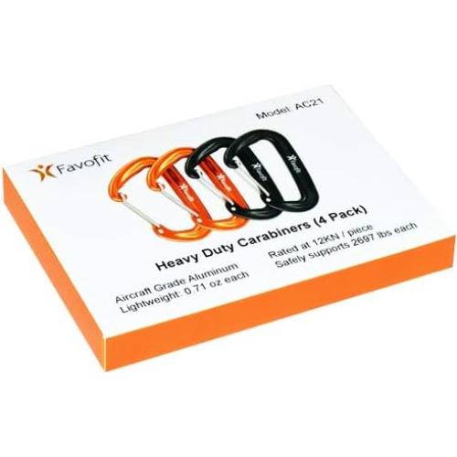 Carabineros de Alta Resistencia Favofit 12KN Naranja - Set de 4