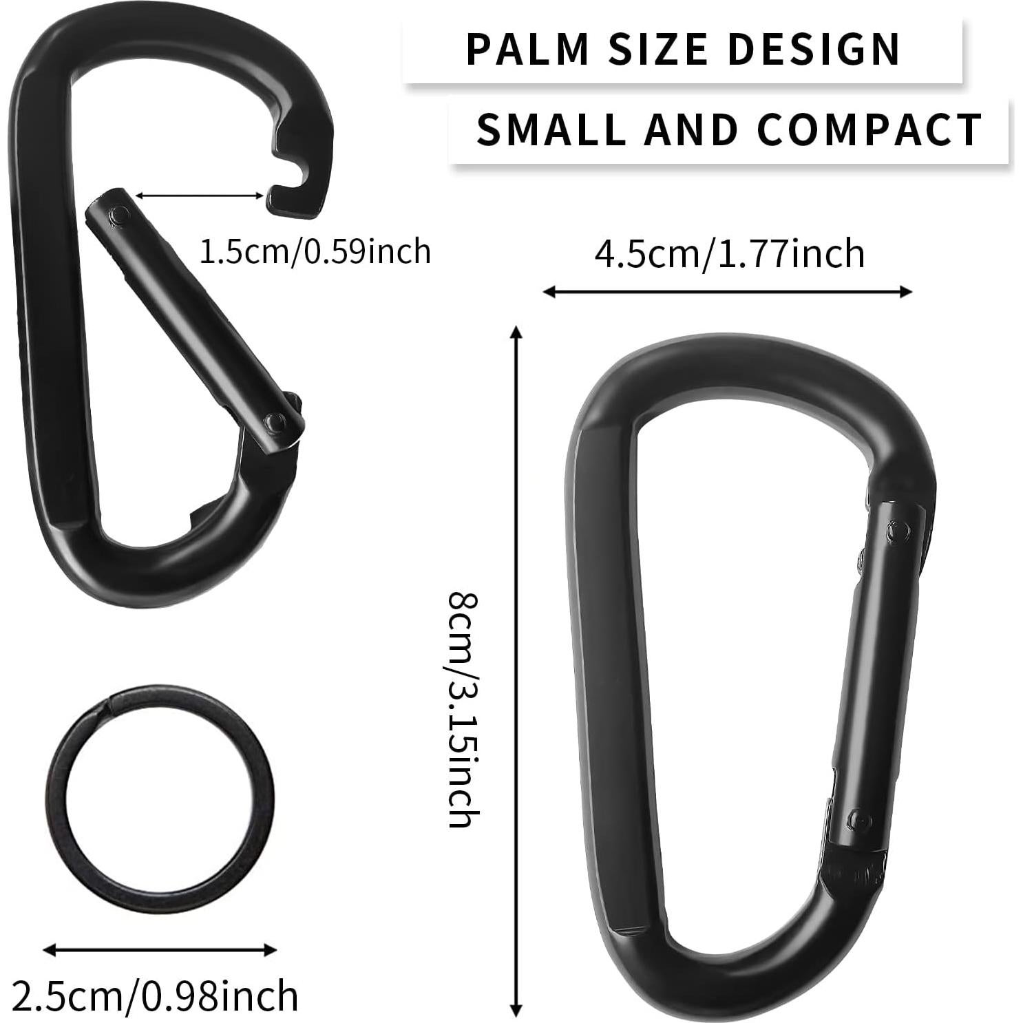 Clip de Carabinero Oak-Sports 3" Alta Resistencia Negro 399 kg