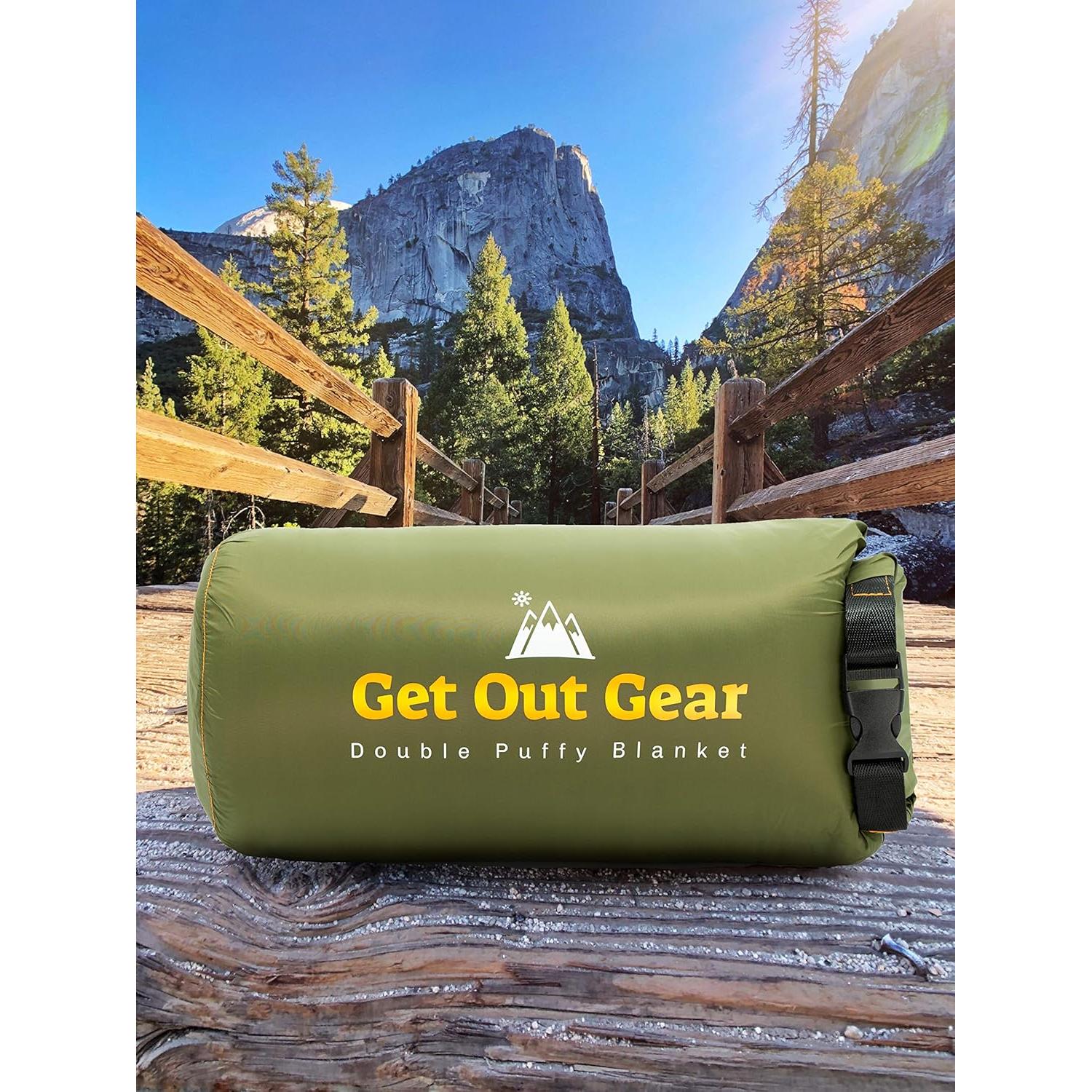 Manta Camping Doble Puffy Get Out Gear - 203x137 cm, Impermeable