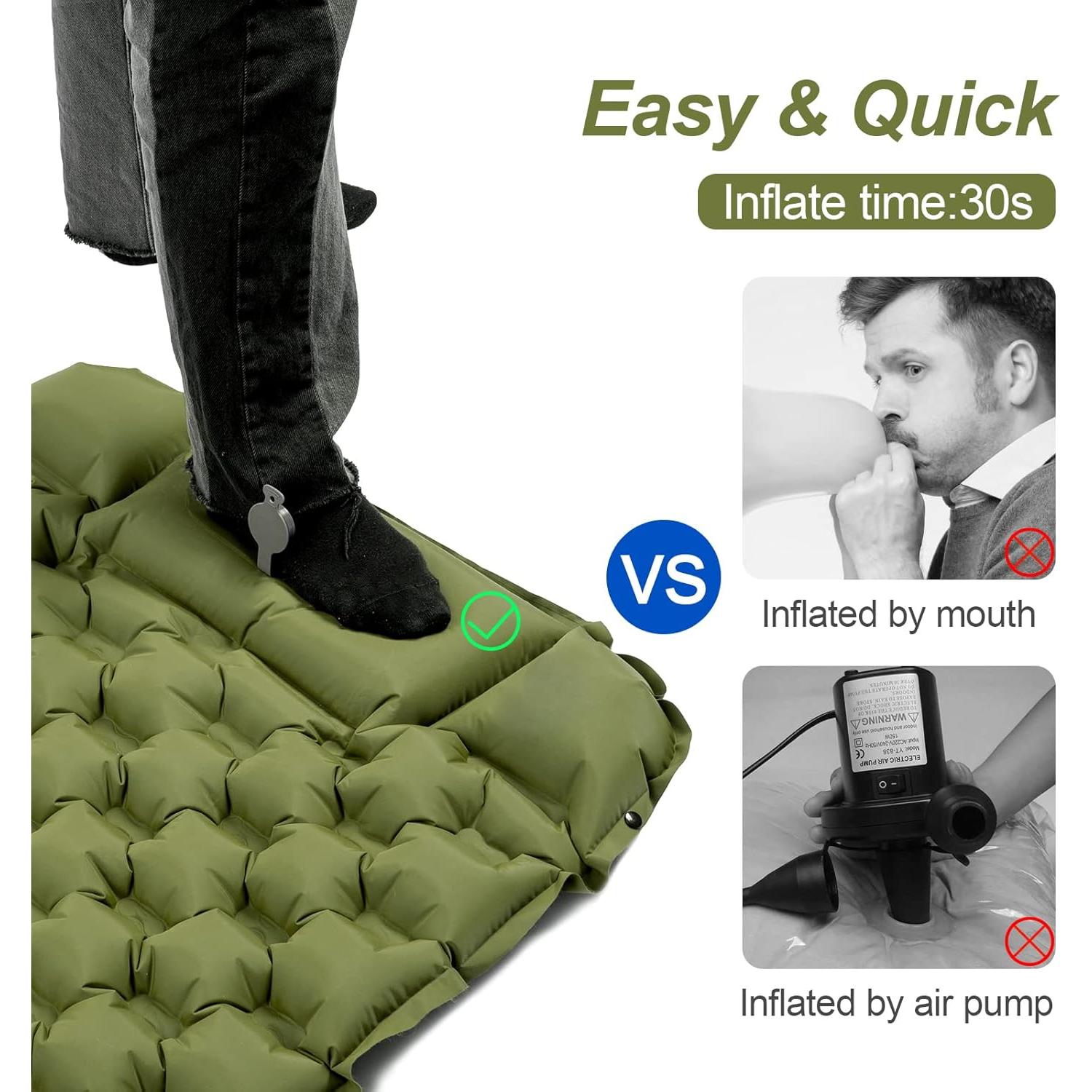 Almohadilla Inflable Night Cat para Dormir 195x65cm con Bomba