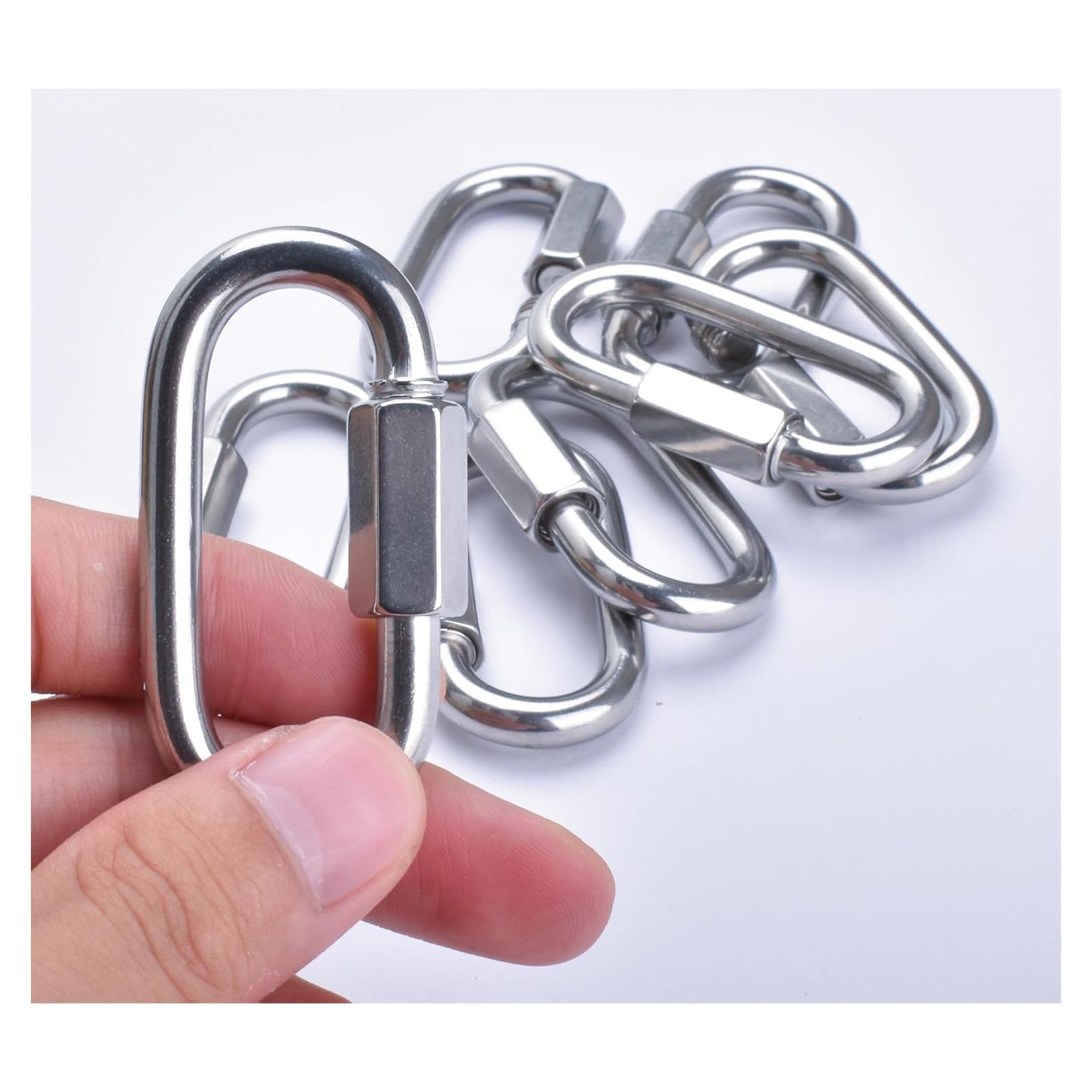 Conector de Cadena de Acero Inoxidable Alele M6 - 8 Paquetes