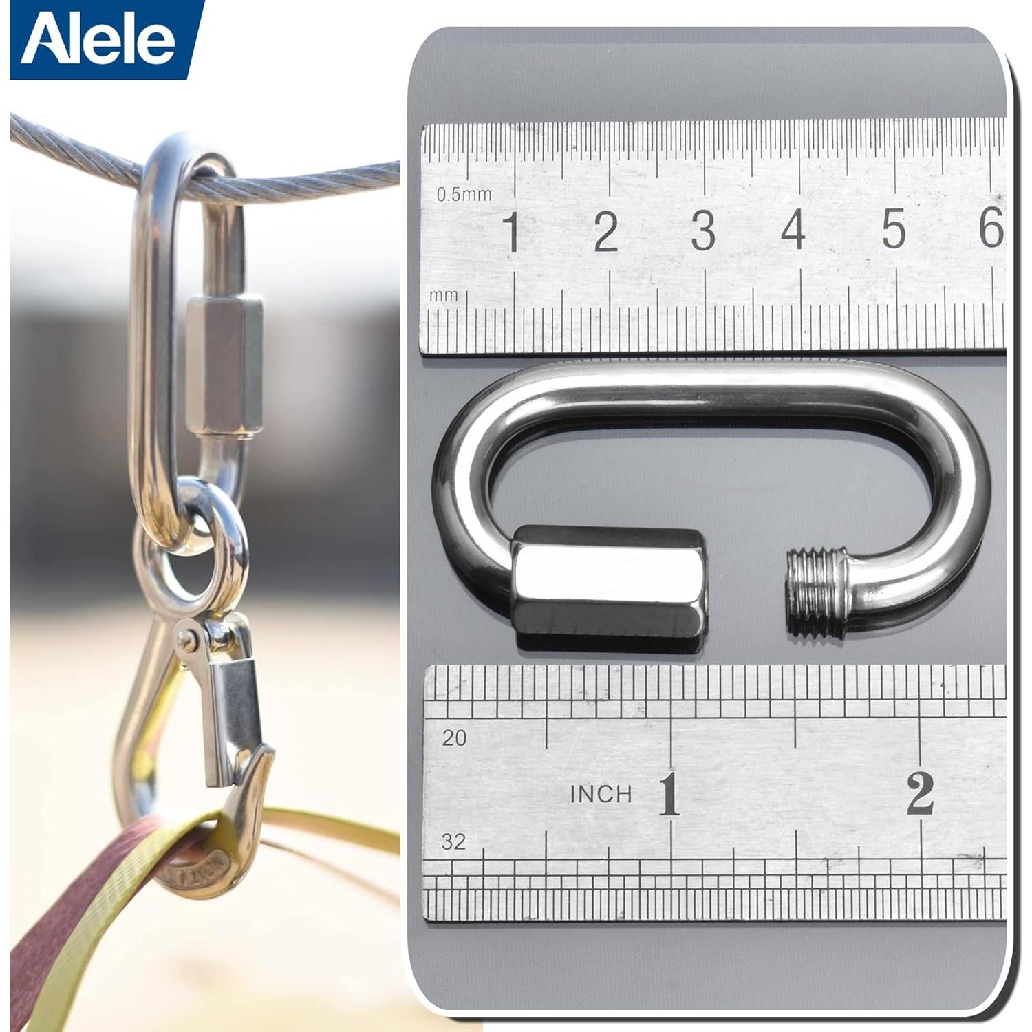 Conector de Cadena de Acero Inoxidable Alele M6 - 8 Paquetes