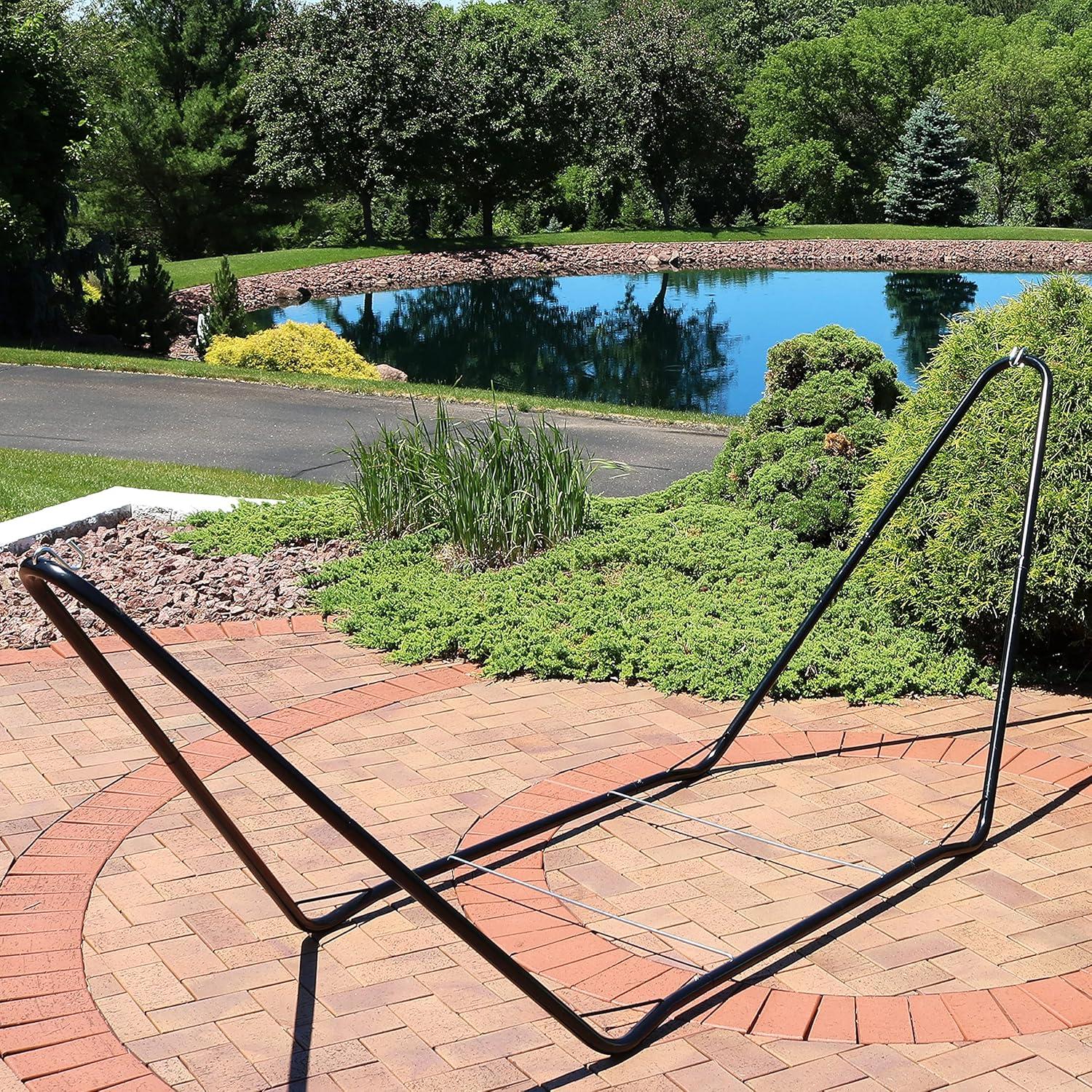 Soporte de Hamaca Portátil Sunnydaze de Acero 3m Negro